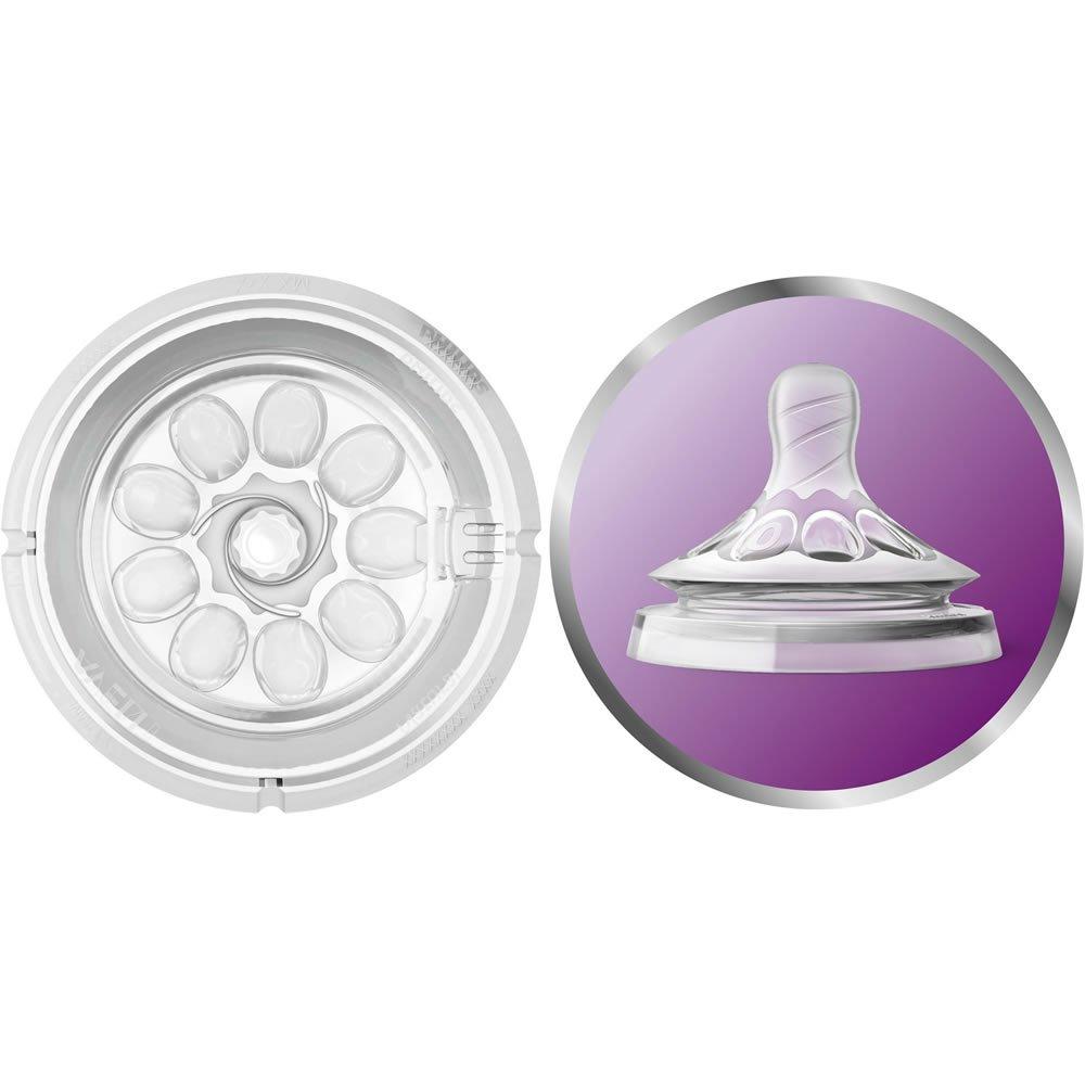 Philips AVENT Philips AVENT Natural Baby Bottle, SCF010/39, Blue, 4 Ounce (Pack of 3)