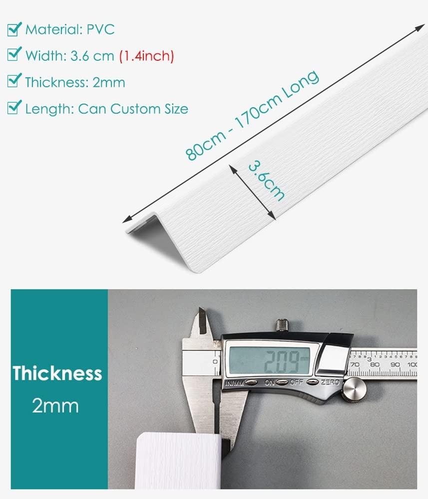 SRNSAEB PVC Wall Corner Shield Guards for Child Proof, Self Stick Wall Edge Protector for Indoor Bedroom Office, Easy to Install (Color : Style6, Size : 130cm/51in)