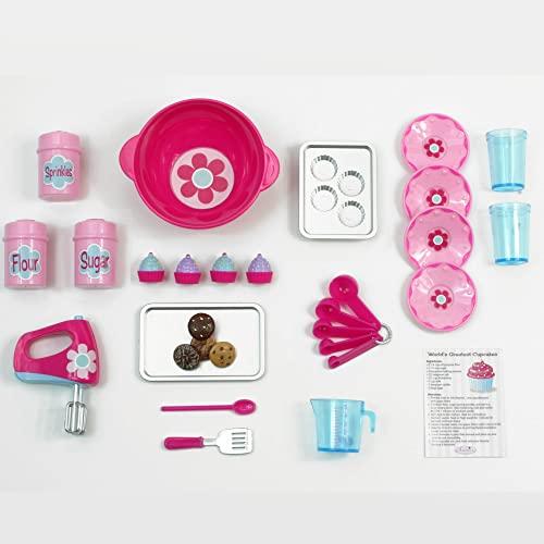 18 Inch Doll Baking Set of 23 Pcs. Fits American Girl Doll Furniture, Mini Doll Food Cookware Set | Doll Sized image-3