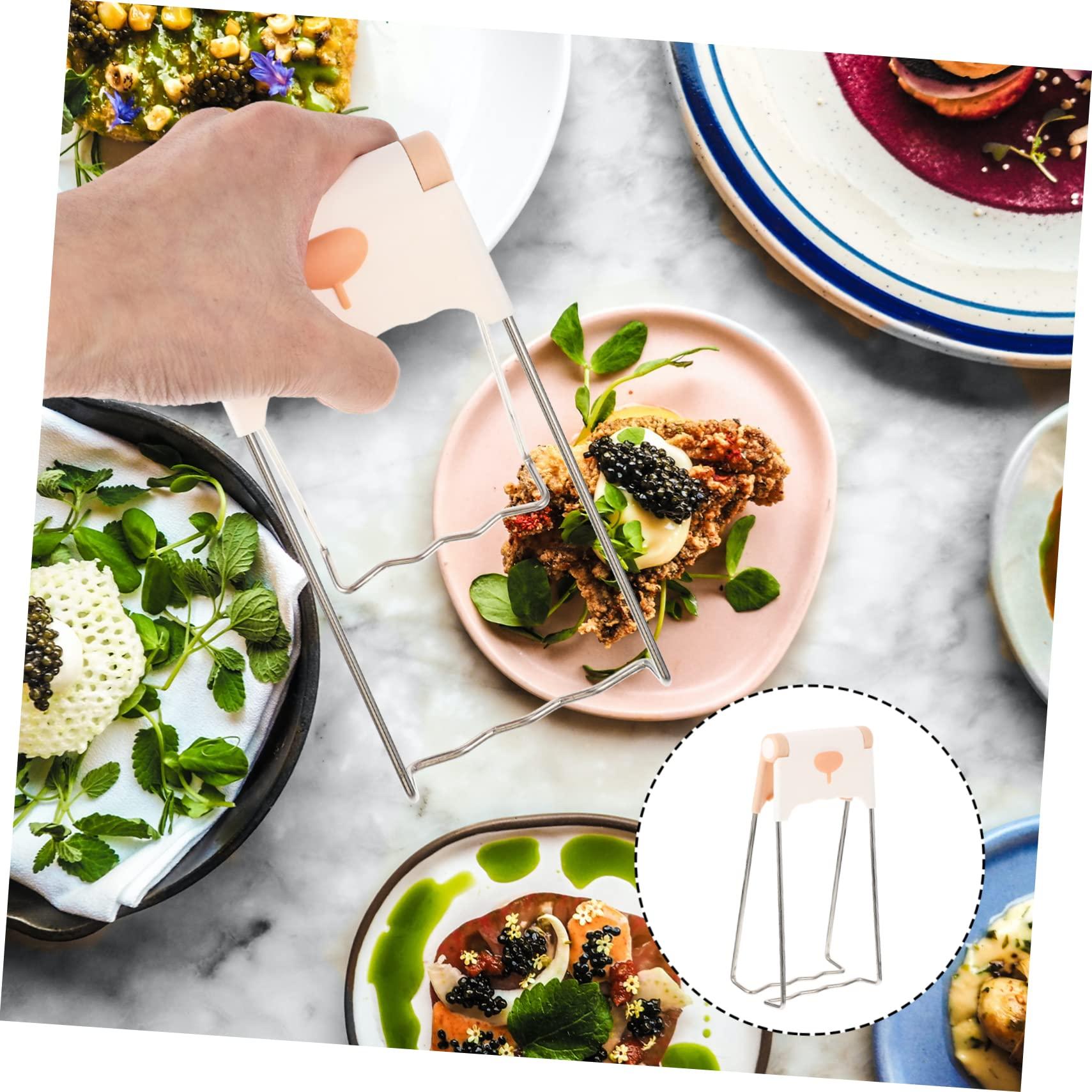 Zerodeko Zerodeko Plate Tongs Hot Pot Gripper Plate Rack Oven Rack Puller Sink Strainer Clamp Plate Gripper Pan Gripper Tongs Pan Dish Gripper Racks Fryer Thermal Bowl Pot Lifter White