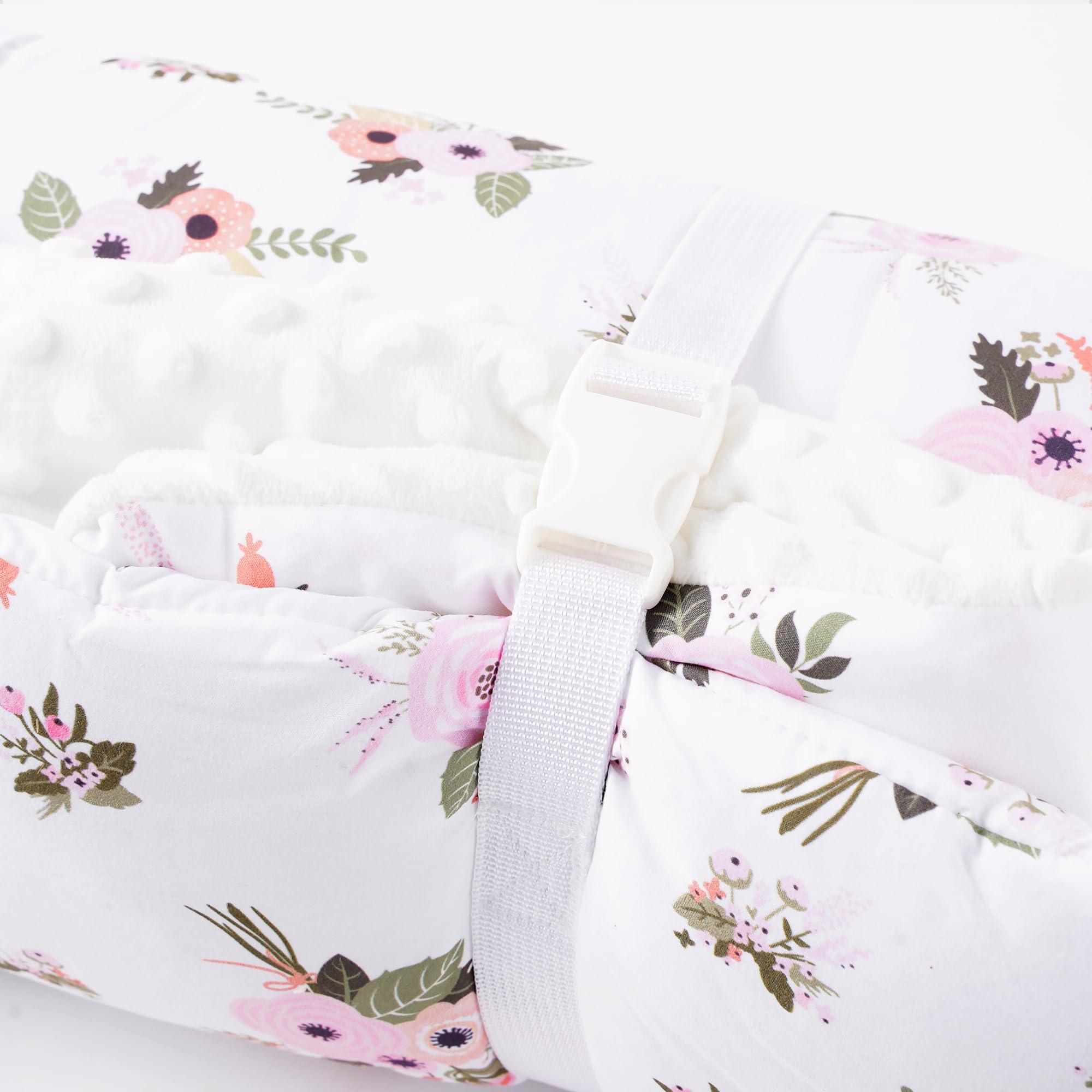 Bunnikins & Clover Bunnikins & Clover Toddler Nap Mat with Removable Pillow, Cotton Nap Mats for Preschool, Easy Clean Toddler Sleeping Mat for Kindergarten, Kids Sleeping Bag for Travel Camping