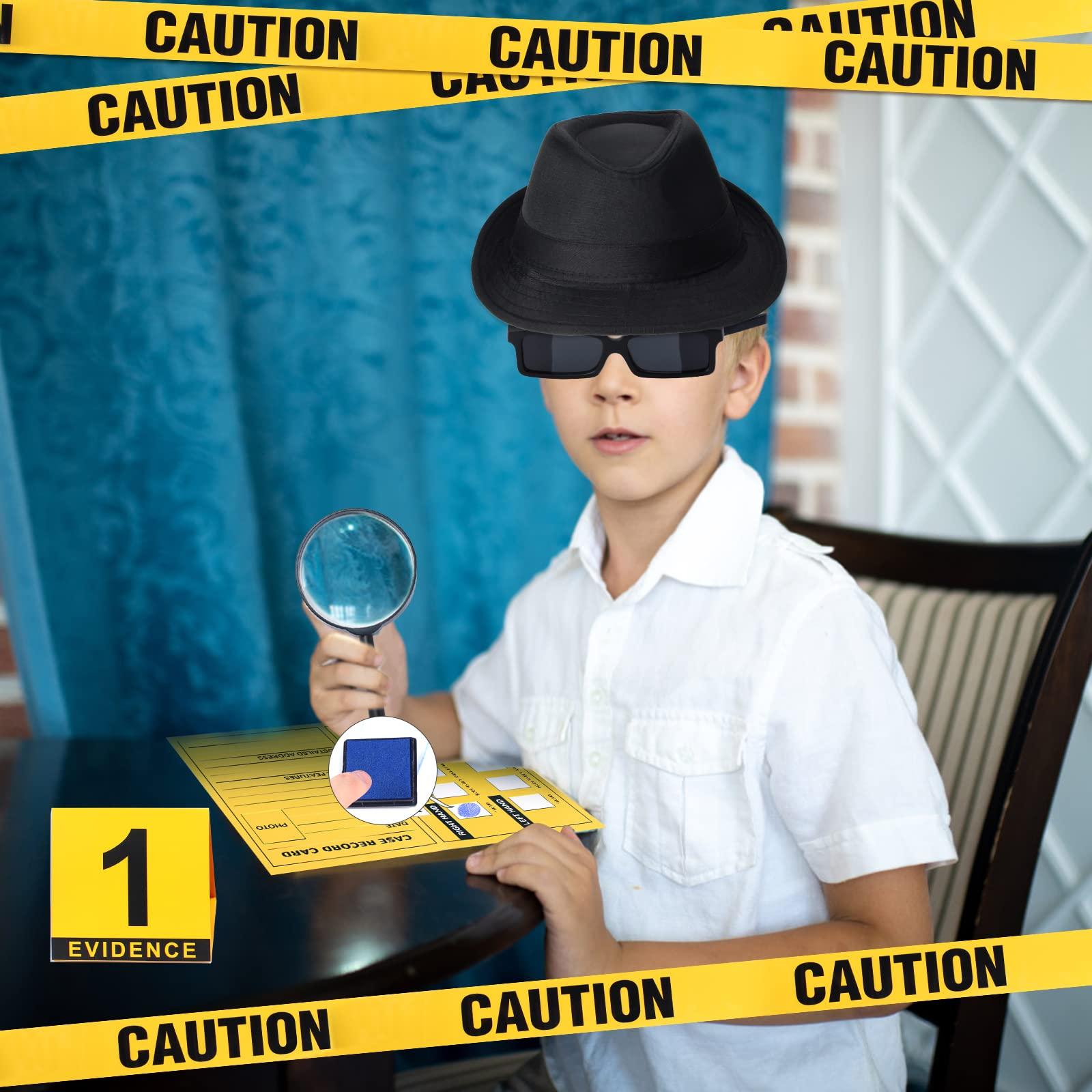 Keymall Keymall Kids Spy Kit Detective Costume Accessories 7Pcs for Investigation Role Play Dress Up Costume Educational Science Gift (Set A)