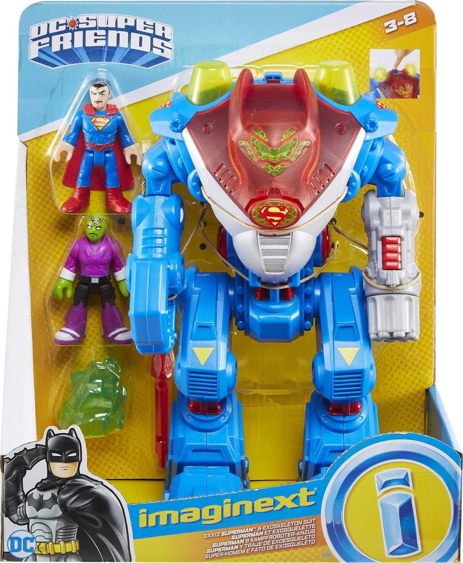 Fisher-Price Imaginext DC Super Friends Superman Robot Playset With Lights & Sounds 2 Character Figures For Pretend Play Ages 3+ Years