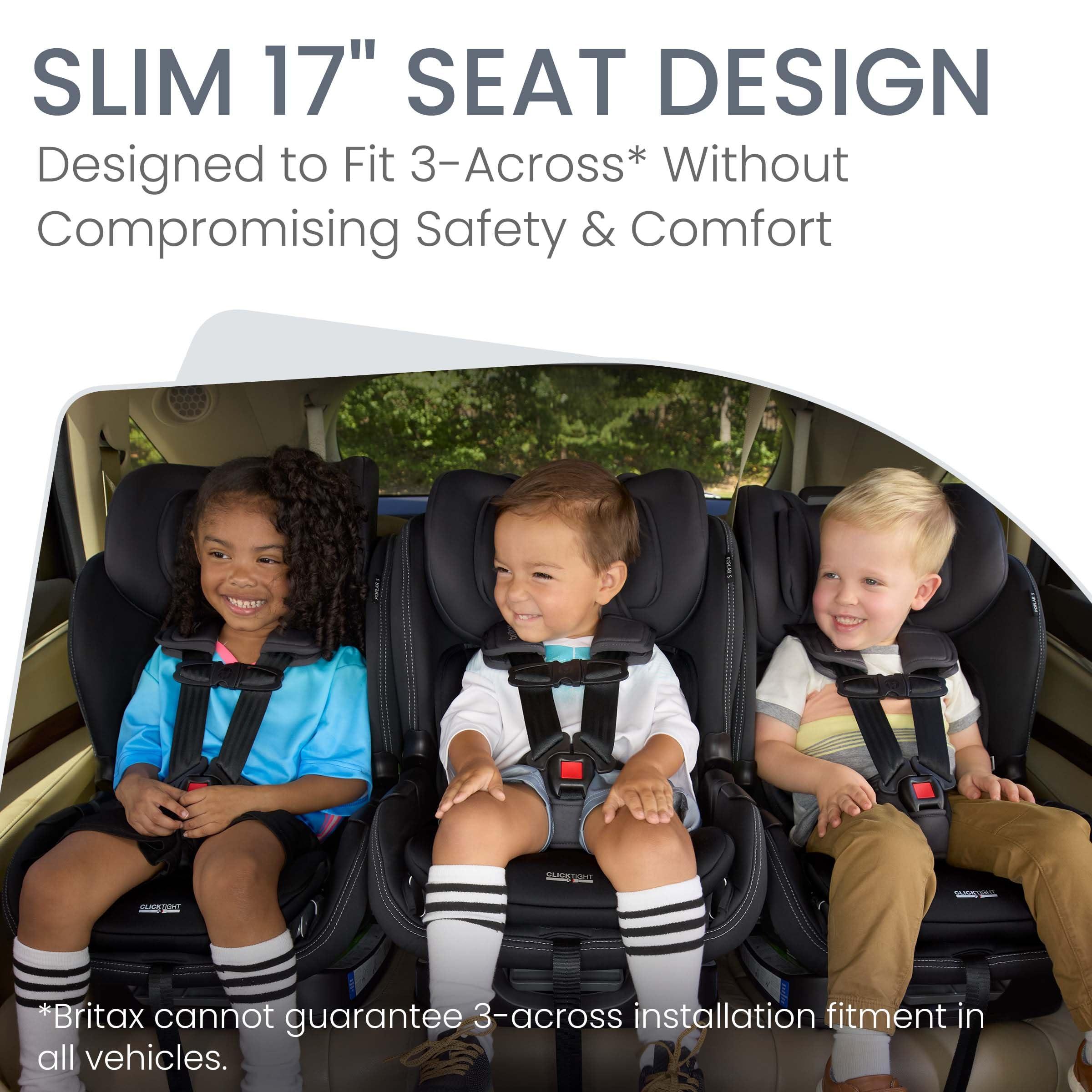 BRITAX Britax Poplar S Convertible Car Seat, 2-in-1 Car Seat with Slim 17-Inch Design, ClickTight Technology, Onyx