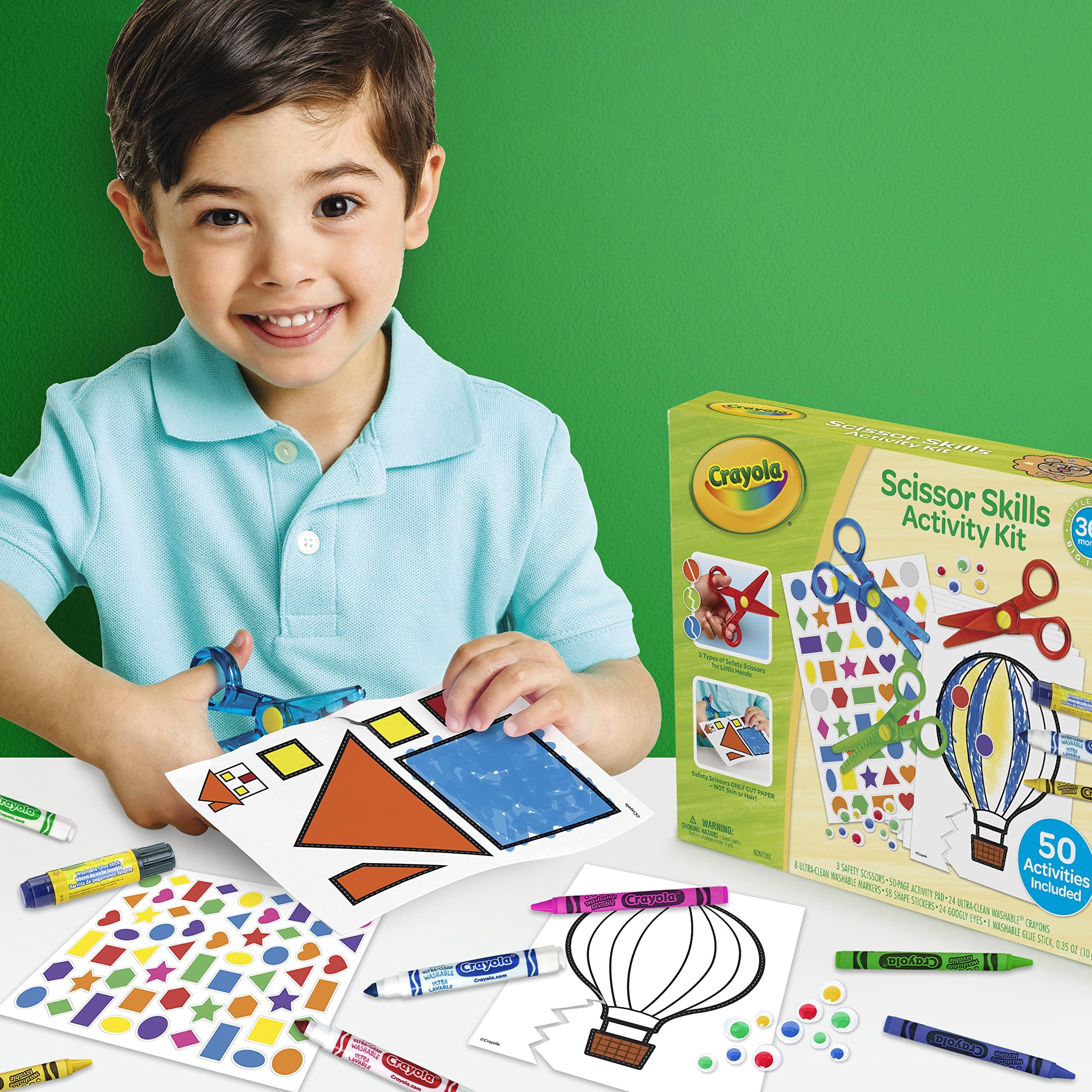 Crayola Crayola Toddler Scissor Skills Activity Kit (3ct), Safety Scissors and Craft Supplies, Toddler Crafts, Gift for Kids, Ages 3+