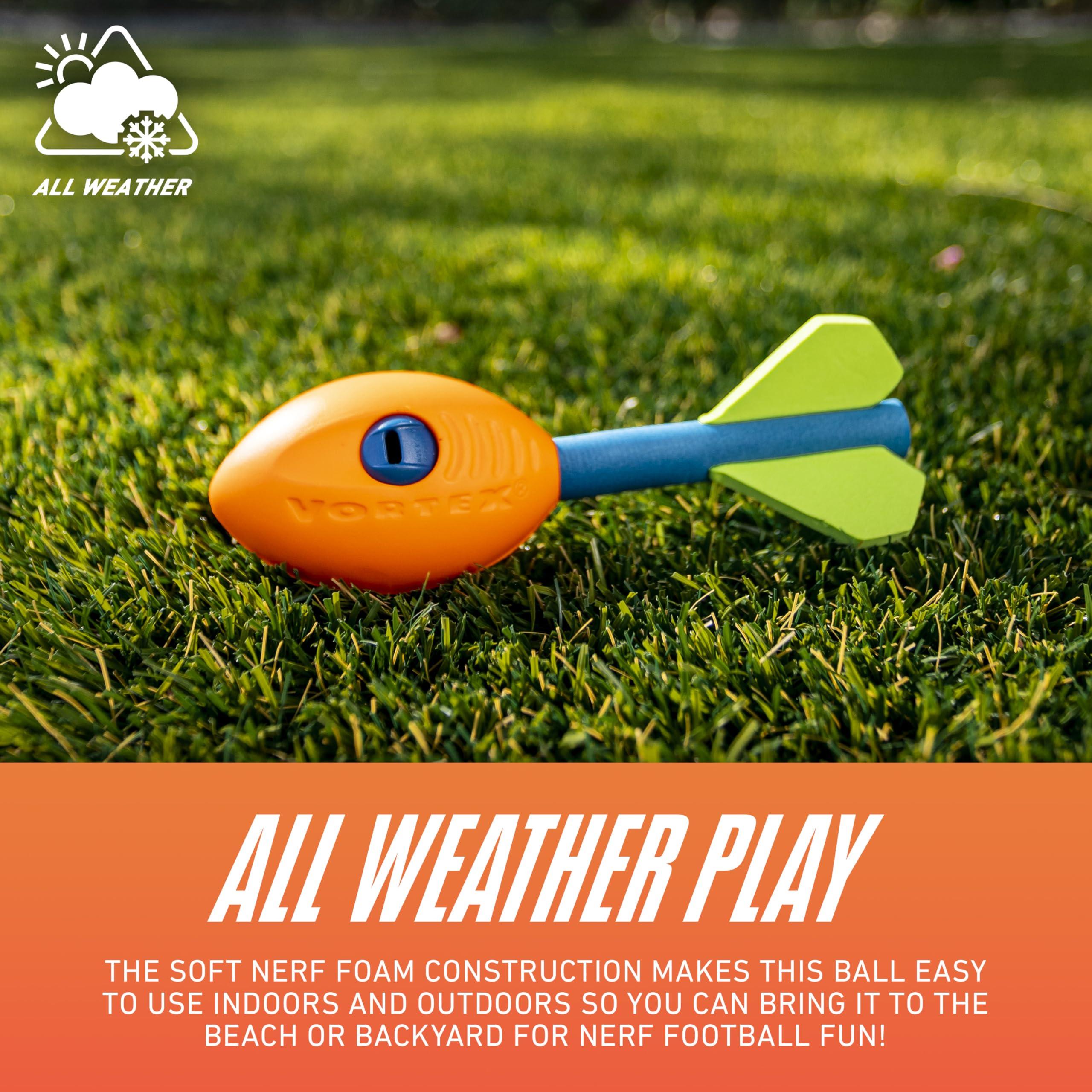 NERF NERF Vortex Mini Aero Howler Foam Football - NERF Soft Mini Vortex Football for Long-Distance Throws - Perfect for Pool + Beach Ball - Kids Aero Howler Whistle Foam Ball