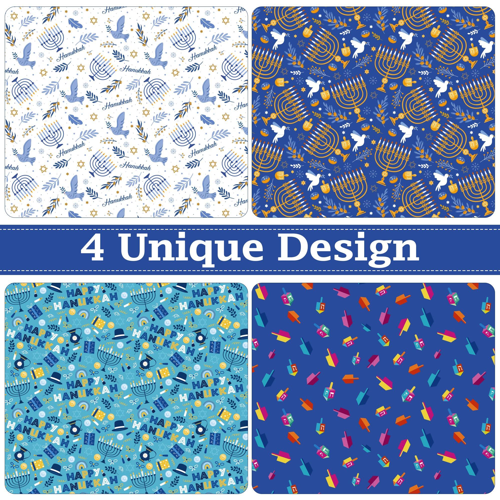 OHOME OHOME Hanukkah Giant Coloring Poster with Hanukkah Wrapping Paper