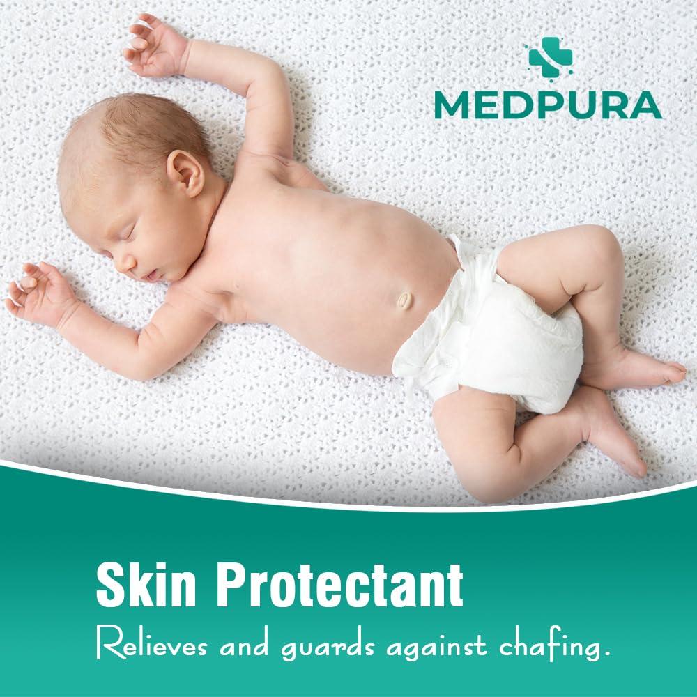 MEDPURA Baby Diaper Rash Cream with 20% Zinc Oxide for Treatment, Relief & Prevention, Hypoallergenic, Paraben-Free Skin Protectant 3 oz, by MedPura