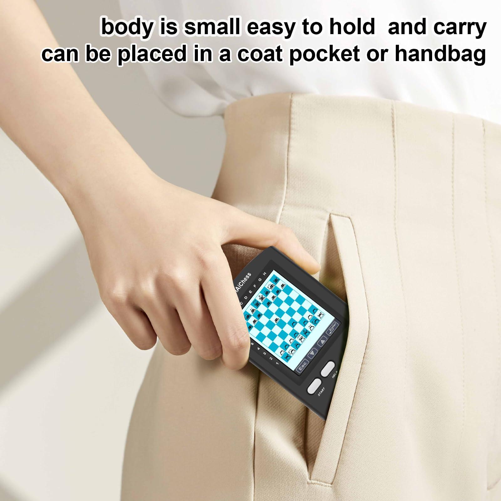 FunAiChess FunAiChess Handheld Electronic Chess Board 8 in 1 Touch Chess Computer Game Ai Chess Up Smart Electronic Chess Set for Adults, Kids,and Beginners Learn and Travel with Stylus Large LCD Display Gift
