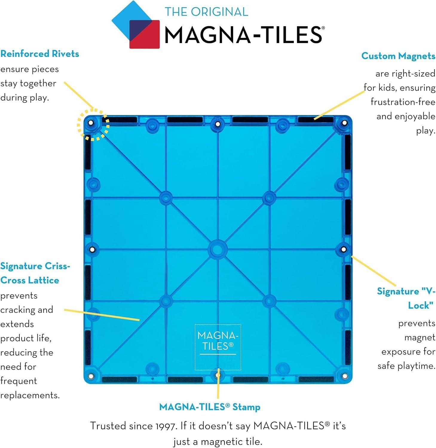 Magna Tiles MAGNA-TILES Classic 100-Piece Magnetic Construction Set, The ORIGINAL Magnetic Building Brand