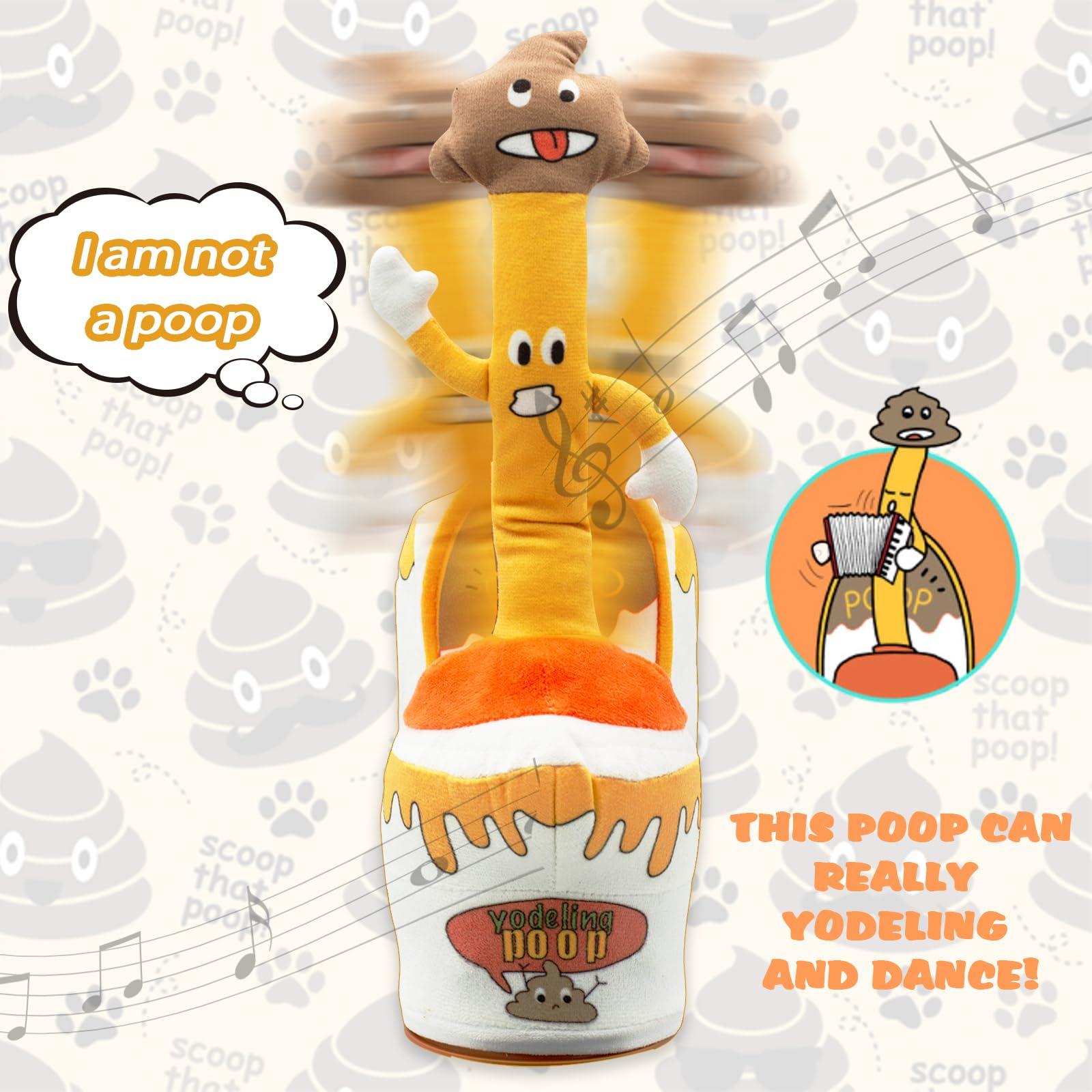 Timozo Dancing Toilet Plunger, Talking Singing Yodeling Pickle Plunger Toy Repeats What You Say Plush Toys - Rechargeable Twisted Mimicking Toy Sing Dance, Funny Prank Joke Novelty Gag Gift for Adults & Kids