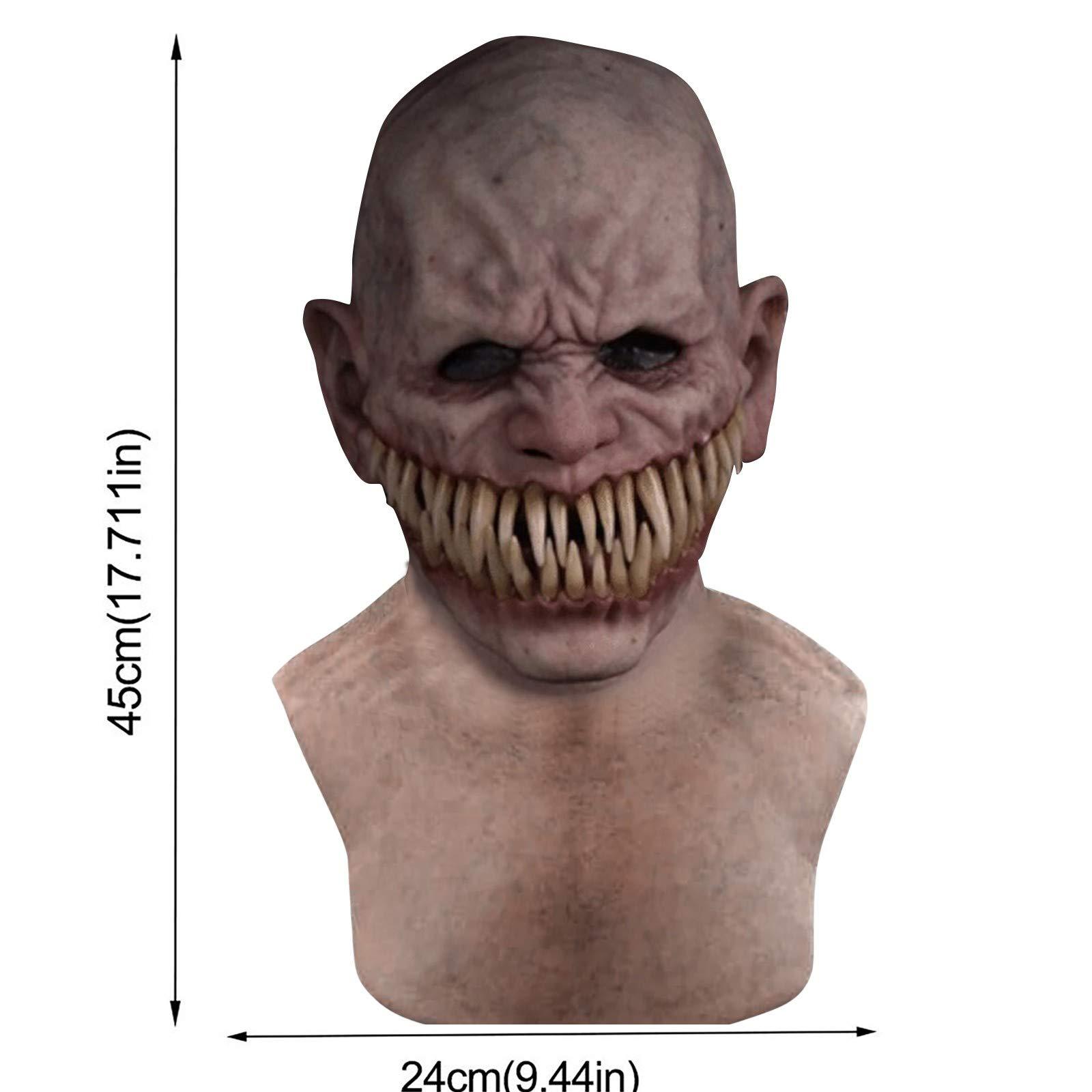 Aubatece Aubatece Girl Ironing Board Latex Props Creepy Wrinkle Halloween Party Face Mask Mask Cosplay Novelty Funny Toy Musical Carpet (Beige, One Size)