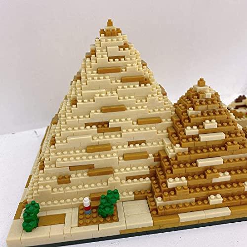 FULHOLPE FULHOLPE Egyptian Pyramids Micro Bricks Mini Building Blocks Set (1,456 Pieces) - World Famous Architectural Model Set Modular Building Kit