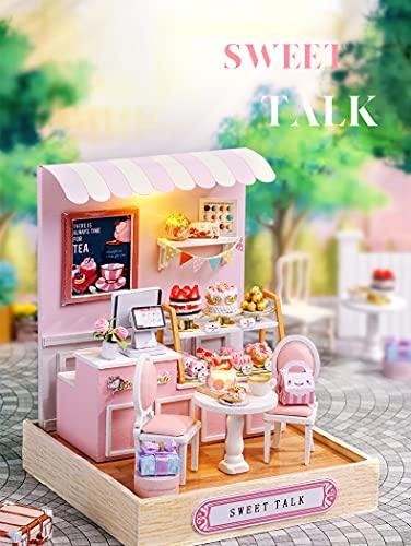 Flever Flever Dollhouse Miniature DIY House Kit Creative Room with Furniture for Romantic Valentine\'s Gift (Sweet Talk)