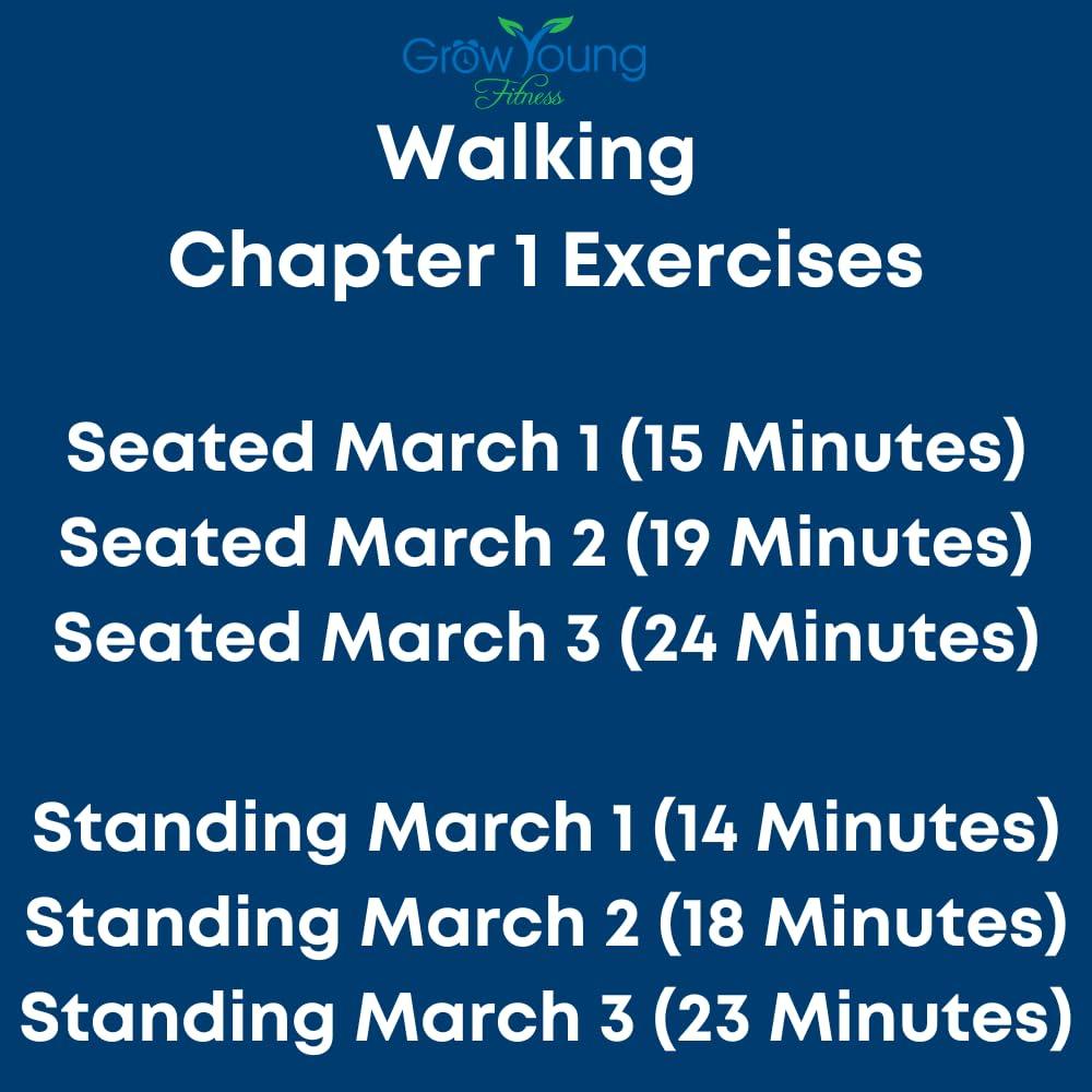 Grow Young Fitness Grow Young Fitness Walking Exercises for Seniors DVD - Safe Senior Exercise DVD with 6 Marching Workouts