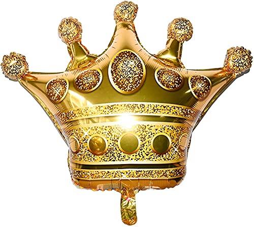 MYUBWTF MYUBWTF 6 Pieces 40 inch Large Gold Crown Balloons, Giant Foil Cap Balloon, Aluminum Foil Helium Balloons for Birthday Wedding Party Decorations Anniversary Party Halloween Christmas (40-inch)