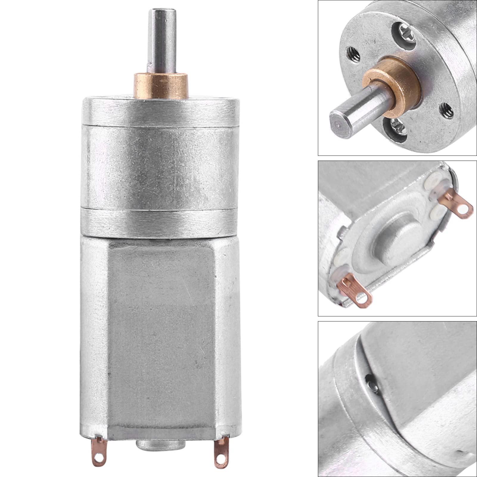 flexman DC 12V Gear Motor, High Torque Less Noise Electric Gear Reduction Motor for Reduce Speed in a Series of Gears Outer Diameter 20MM(12V 15RPM)