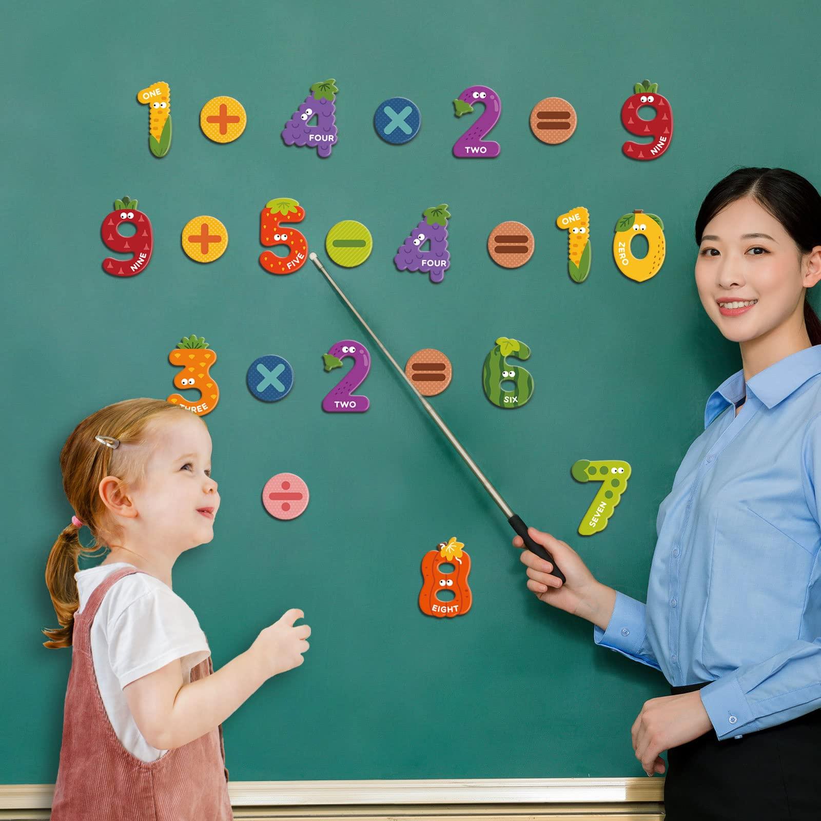 MiDeer Mideer Magnetic Letters Numbers, Preschool Learning & Educational Toys for 3 Year Old, Jumbo Fridge Alphabet Magnets for Kids, ABC Magnets Refrigerator Magnets Toys for Toddlers