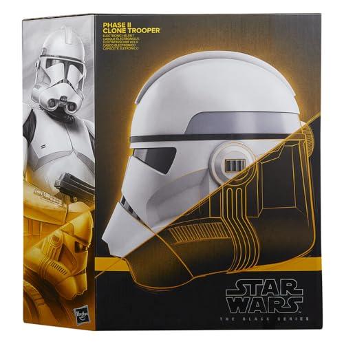 Hasbro Star Wars The Black Series Phase II Clone Trooper Premium Electronic Helmet, The Clone Wars Roleplay Collectible, Kids Ages 14 and Up