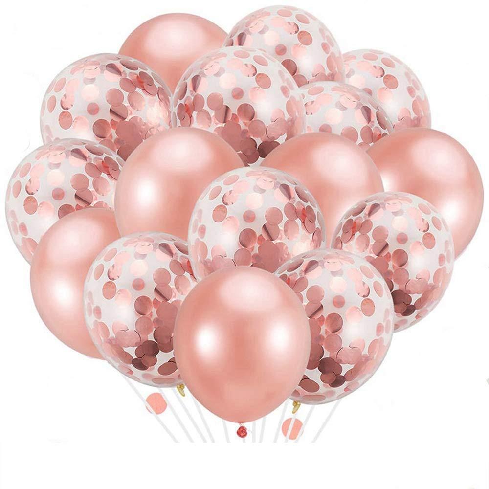 B-D B-D Birthday Decorations Party Supplies, Happy Birthday Balloons Banner, Balloons for Kids Birthday Party (Color : 20pcs Rose Gold)