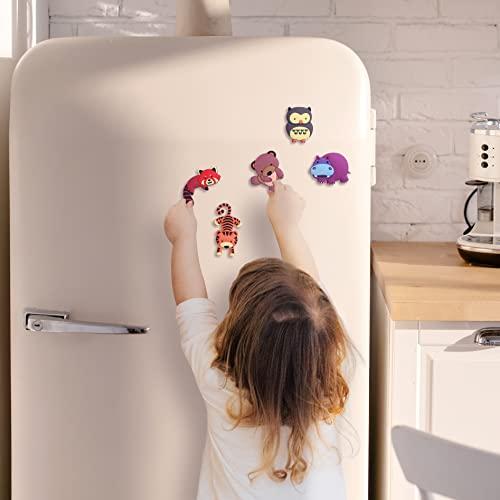 SUPINEEDO SUPINEEDO Fridge Magnets for Kids -16 Cute Farm Animal Magnets - Safe Toddler Magnets for Refrigerator - Fridge Magnets for Toddlers 1-3 - Kids Magnet for Fridge - Cartoon Educational Baby Magnets Toy