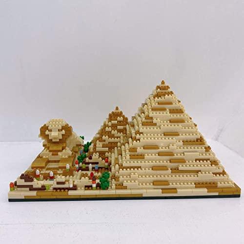 FULHOLPE FULHOLPE Egyptian Pyramids Micro Bricks Mini Building Blocks Set (1,456 Pieces) - World Famous Architectural Model Set Modular Building Kit