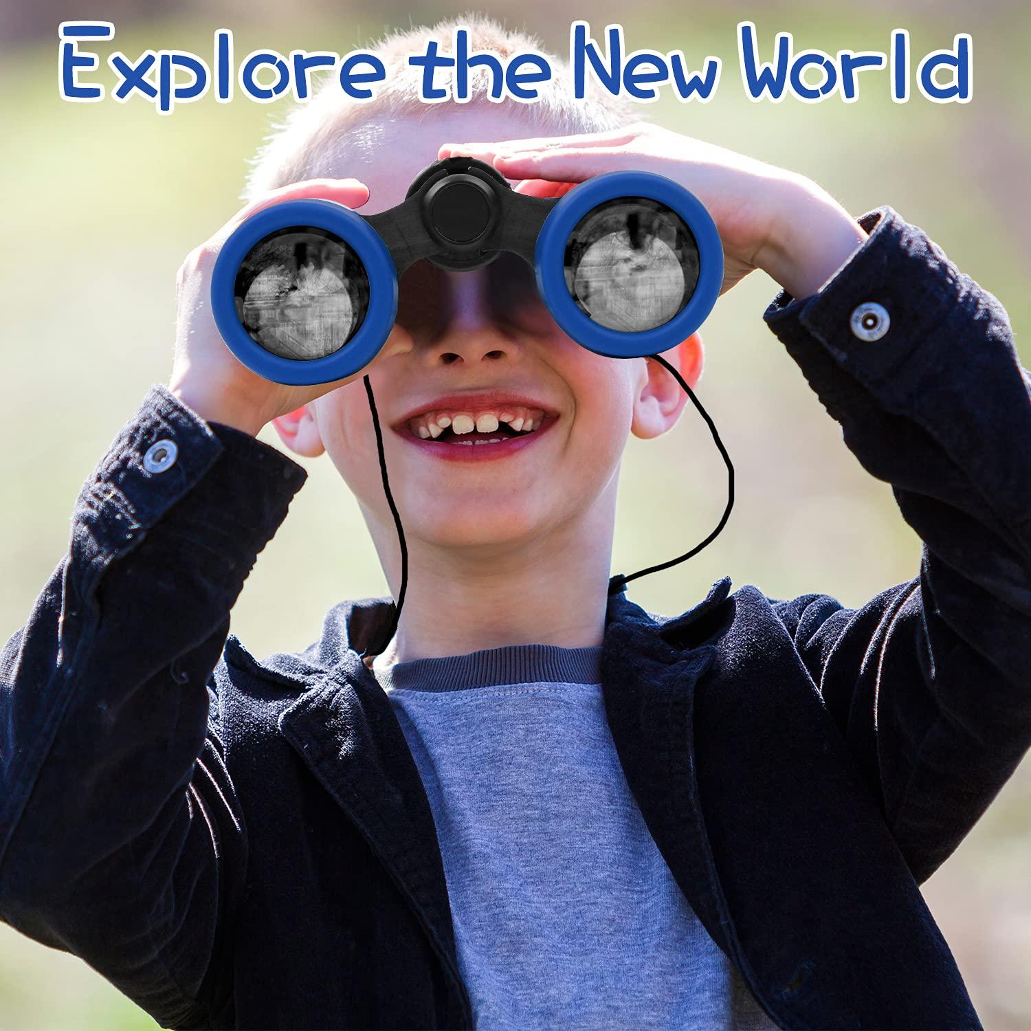 Scotamalone Scotamalone Kids Binoculars Shock Proof Toy Binoculars Set for Age 3-12 Years Old Boys Girls Bird Watching Educational Learning Hunting Hiking Birthday Presents