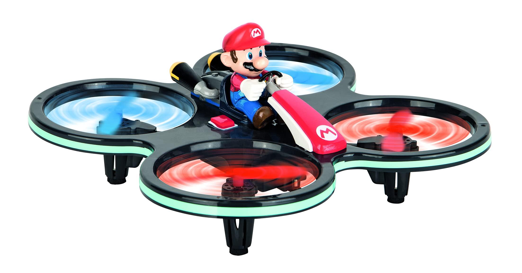 Carrera Carrera RC - Officially Licensed Mario Kart Mini Mario-Copter 2.4GHz Rechargeable Remote Control Helicopter Drone Toy Easy to Fly