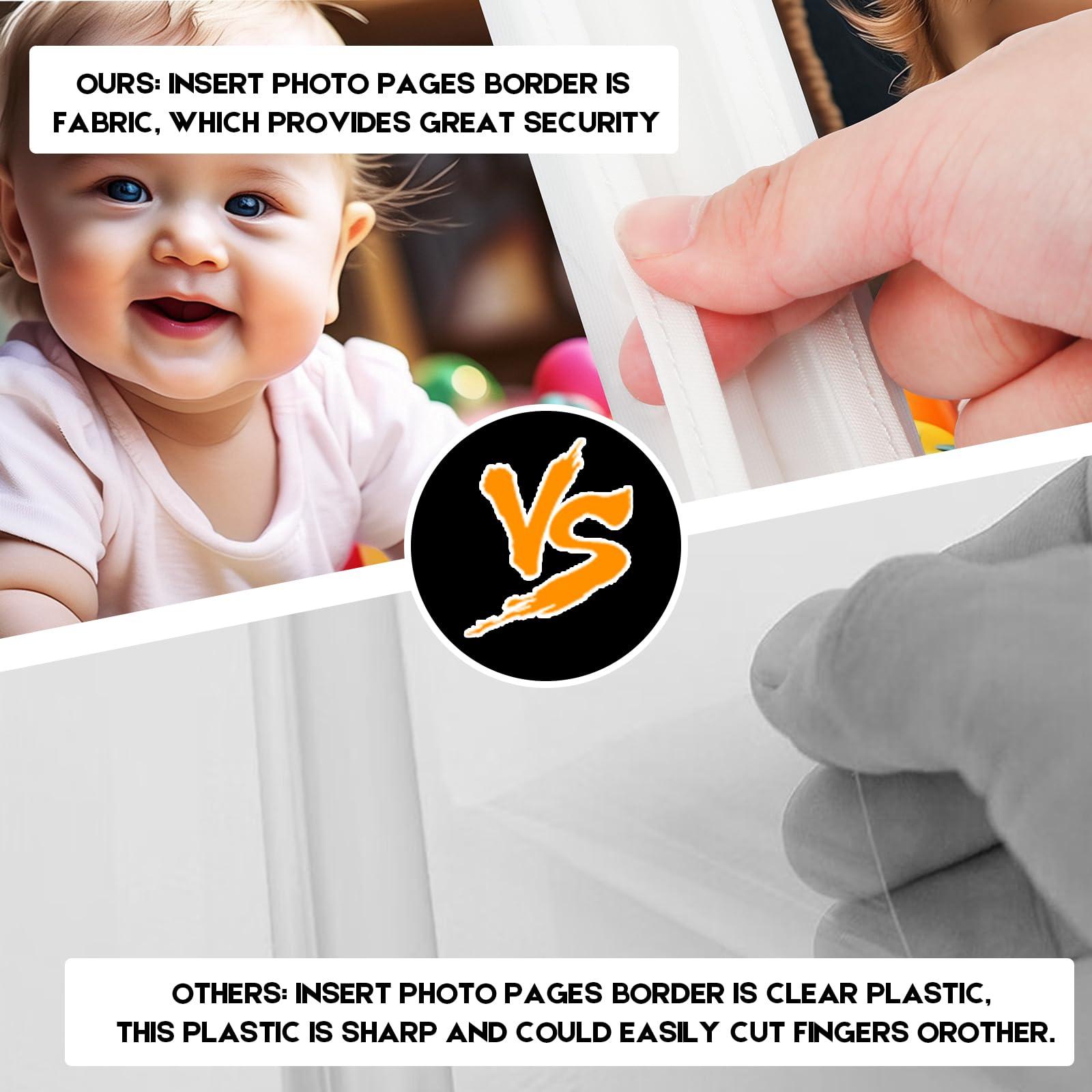 Niselity Baby Photo Book Holds 21 4x6 Photos, My First Photo Book for Baby or Toddlers, Love" Baby Photo Album Soft Cloth Family Book, Cute Book Gift for Babies Shower Newborns Family Photos (Pink)