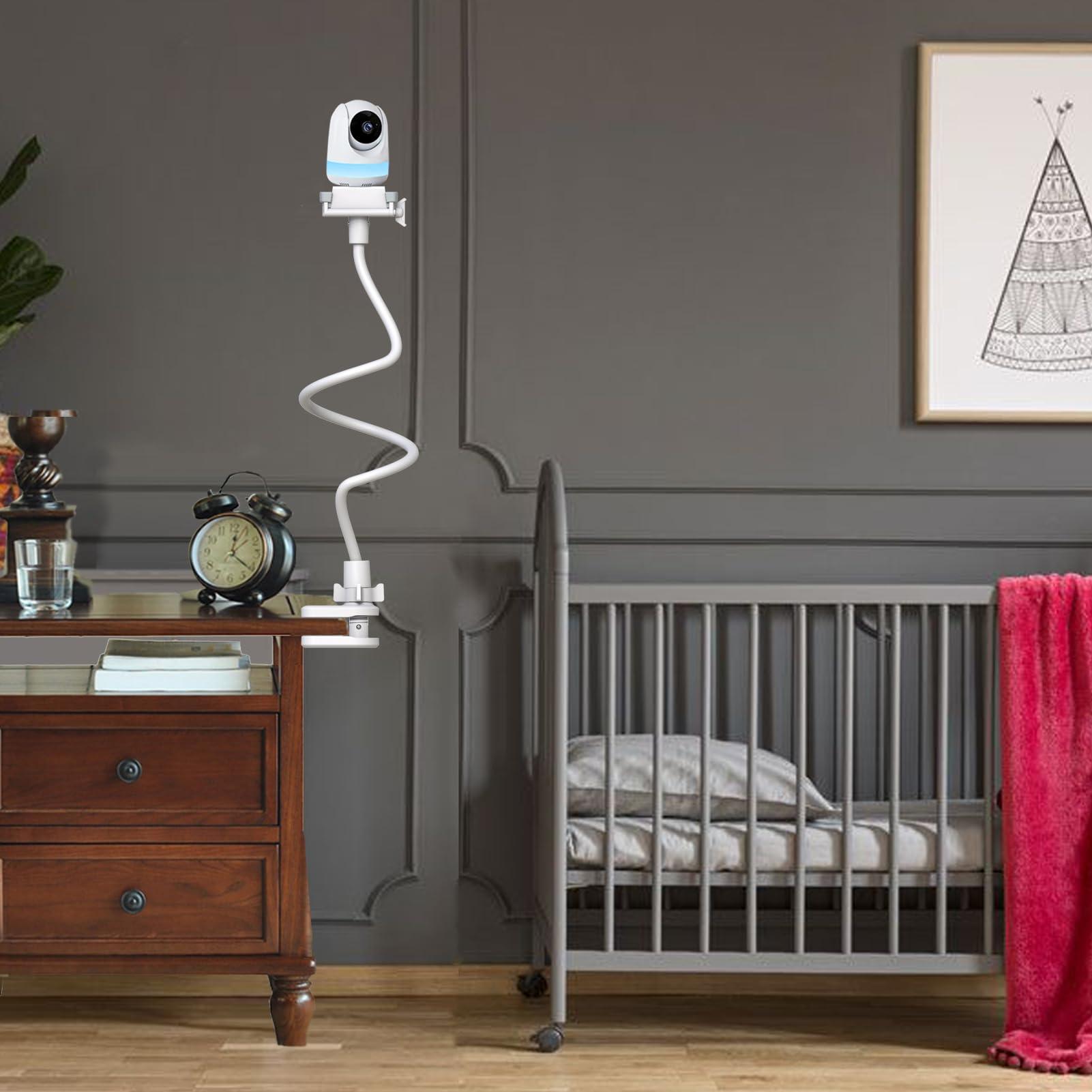 Derebir Derebir Baby Monitor Mount Stand Compatible with Babysense Max View HD S2/ V43 /V24 Baby Monitor Flexible Clip Long Baby Monitor Holder Compatible with Other 1/4 Baby Camera Screw Mount (33.5 inch)