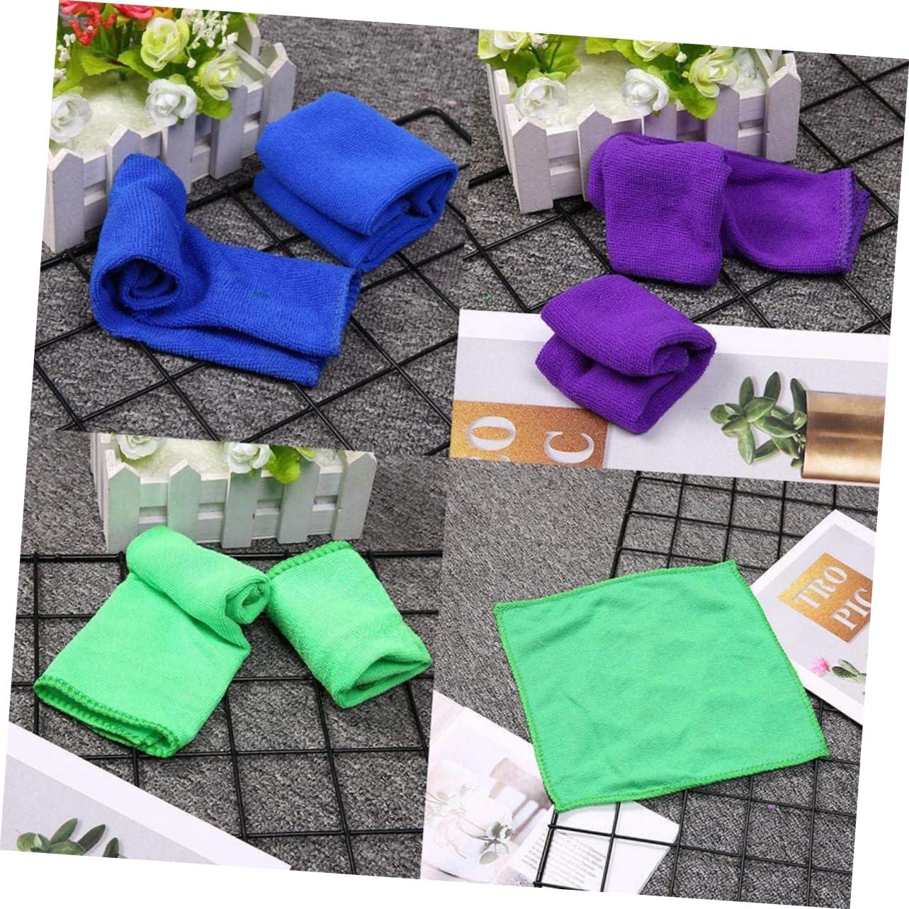 Beatifufu Beatifufu 16pcs Car Microfiber Cleaning Cloth Baby Washcloth Towel Small Handkerchief Car Cleaning Cloth Baby Towls Microfiber Duster Cloth Microfiber Washcloth Scarf Travel