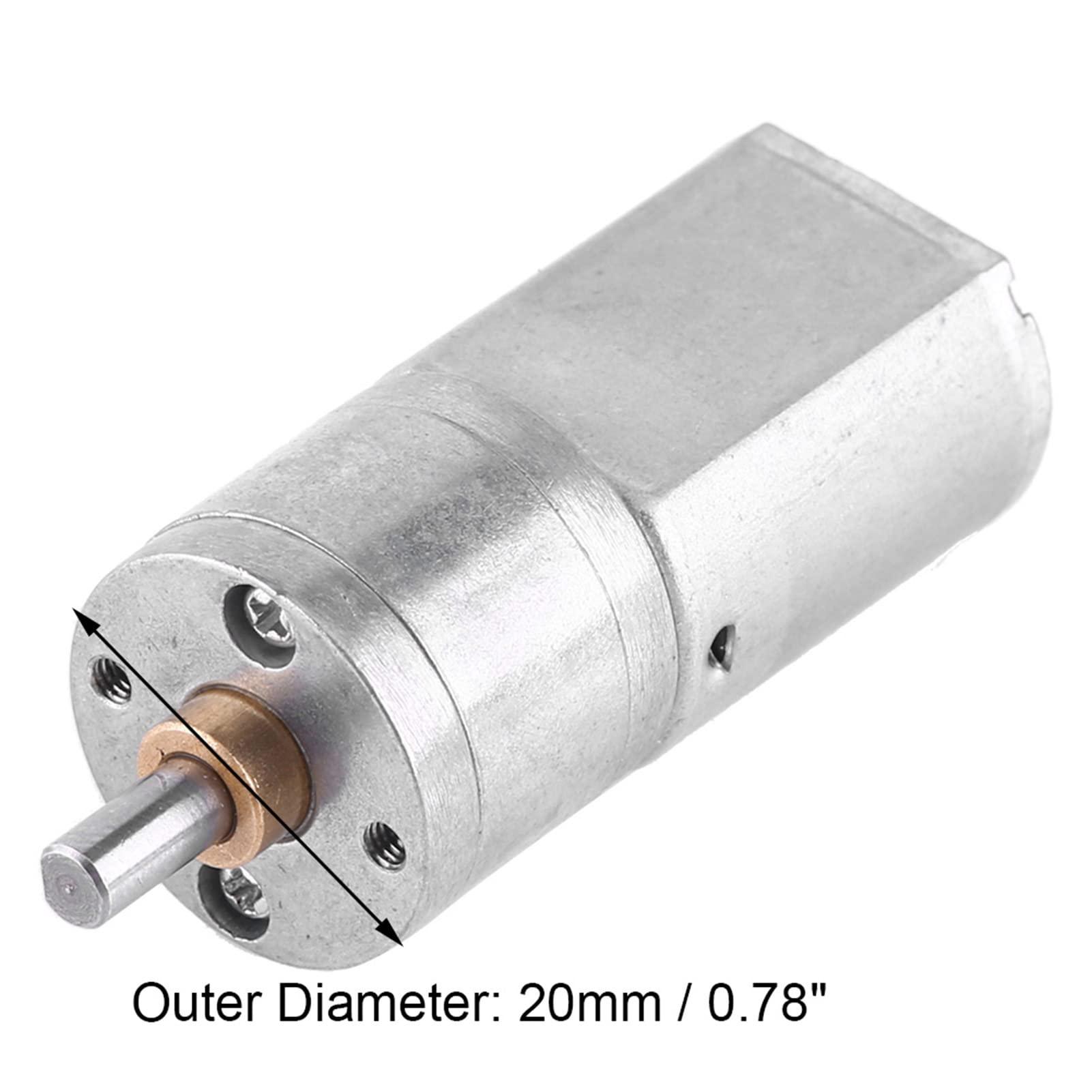 flexman DC 12V Gear Motor, High Torque Less Noise Electric Gear Reduction Motor for Reduce Speed in a Series of Gears Outer Diameter 20MM(12V 15RPM)