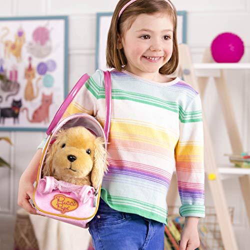 Pucci Pups by Battat Pucci Pups - Gold & Pink Heart Print Glam Bag w/Cocker Spaniel, 8 inches