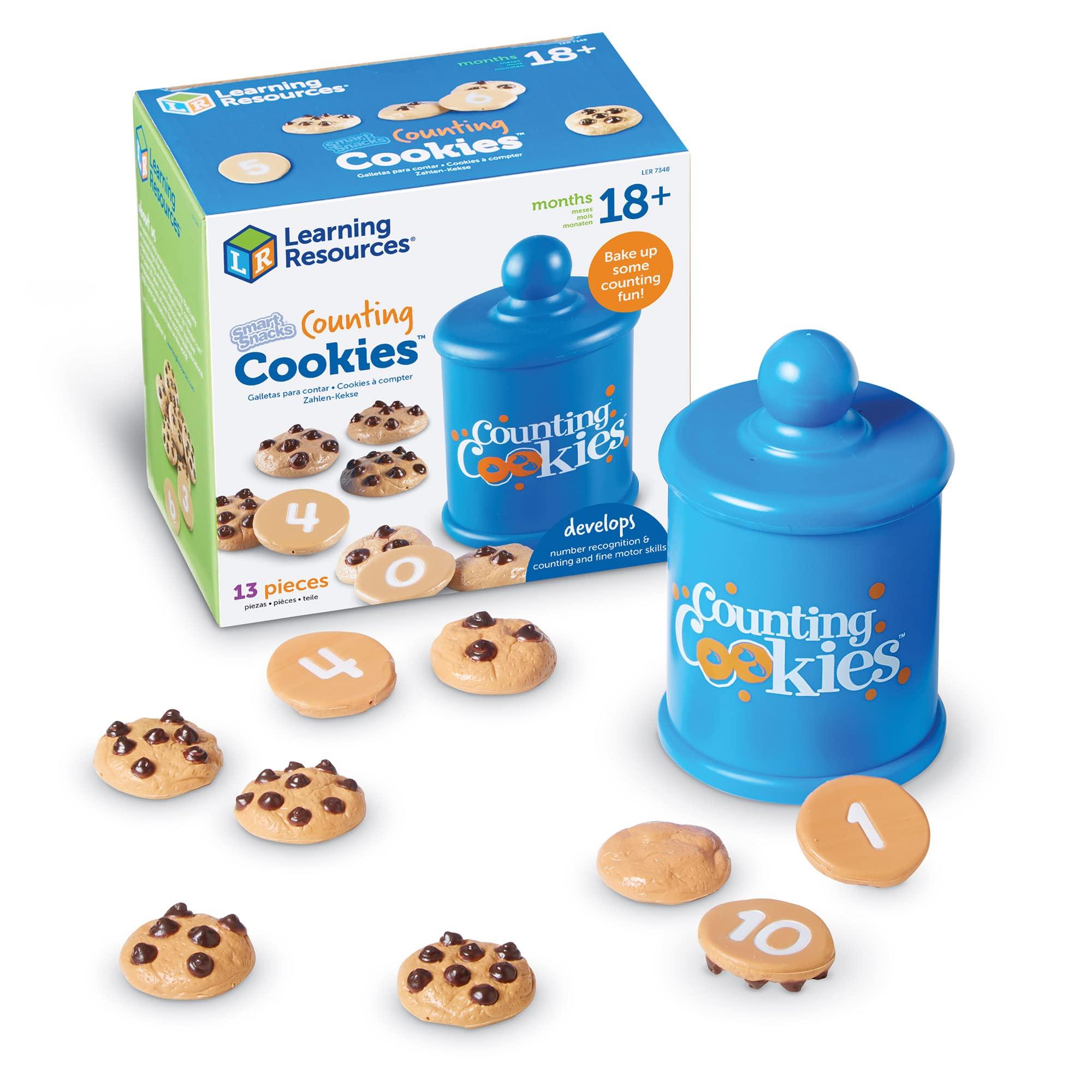 Learning Resources Learning Resources Smart Counting Cookies - 13 Pieces, Ages 18+ Months Toddler Counting & Sorting Skills, Toddler Math Learning Toys, Play Food for Toddlers, Chocolate Chip Cookies