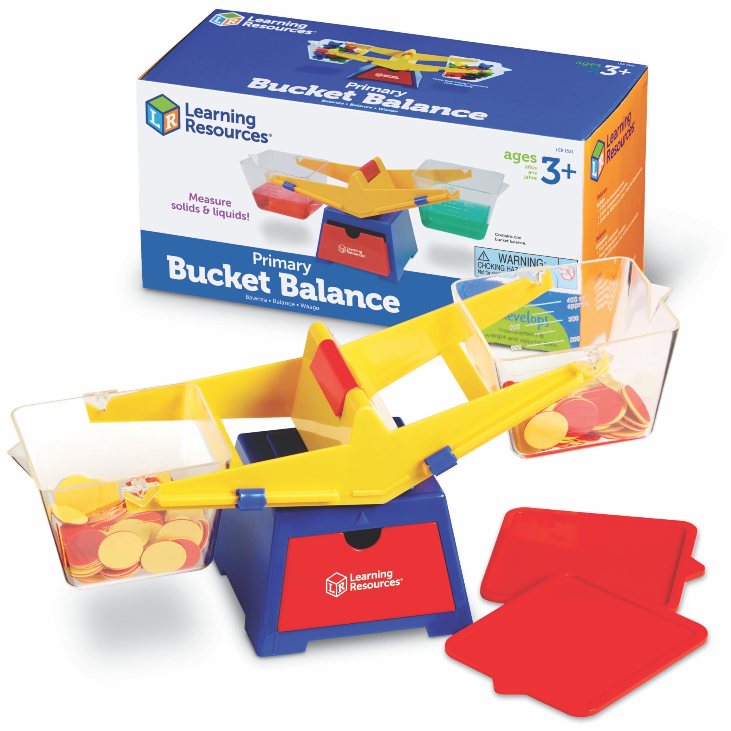 Learning Resources Learning Resources Primary Bucket Balance Teaching Scale - 1 Piece, Ages 3+, Math for Preschoolers, Classroom Balance Scale, Balance Scale for Kids, Science for Kids,Back to School Supplies