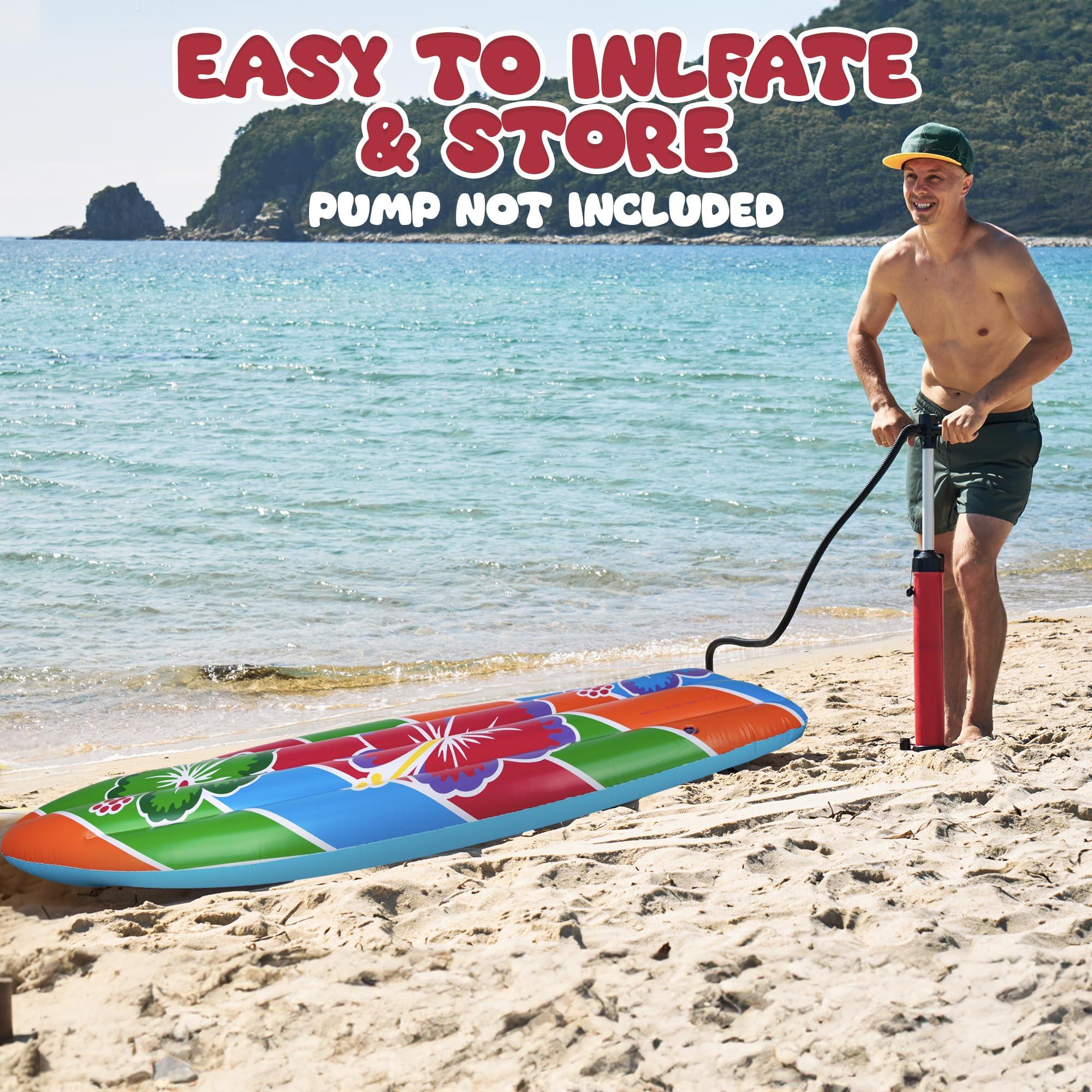 ArtCreativity ArtCreativity 5 ft Inflatable Surfboard, Surfboard Decoration for Beach, Tropical and Luau Party Decorations, Inflatable Pool Toy for Kids and Adults, Beach Party Inflate