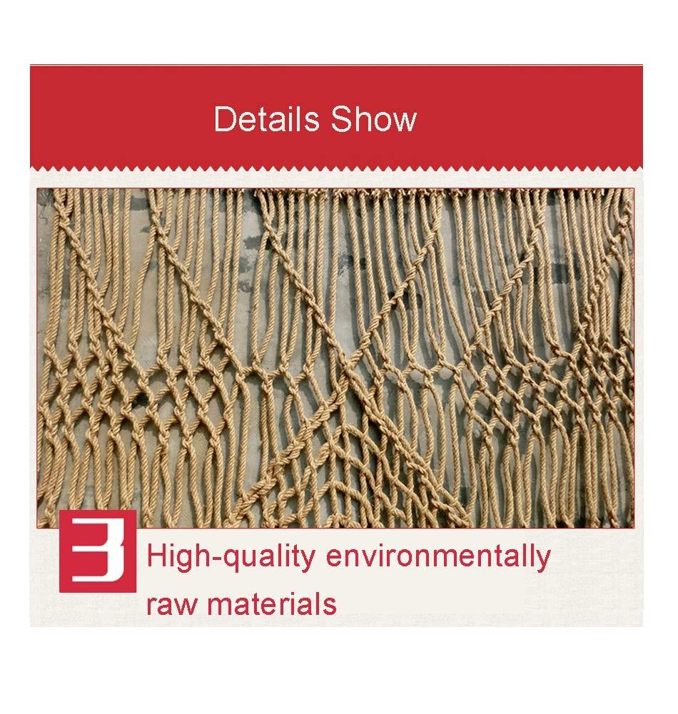 yangjie Hemp Rope Net Safety Net for Railing Balcony Decor Net Kids Stair Protective Net Birds Rope Net Cargo Net Pets Child Safety Netting for Balcony Garden Netting Dia 6mm (Size : 2x2m(6.56X6.56ft))