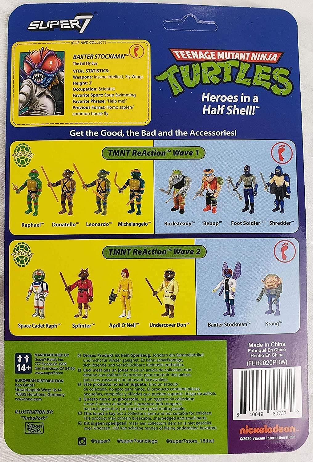 Super7 Super7 Teenage Mutant Ninja Turtles Baxter Stockman Reaction Figure 3.75"