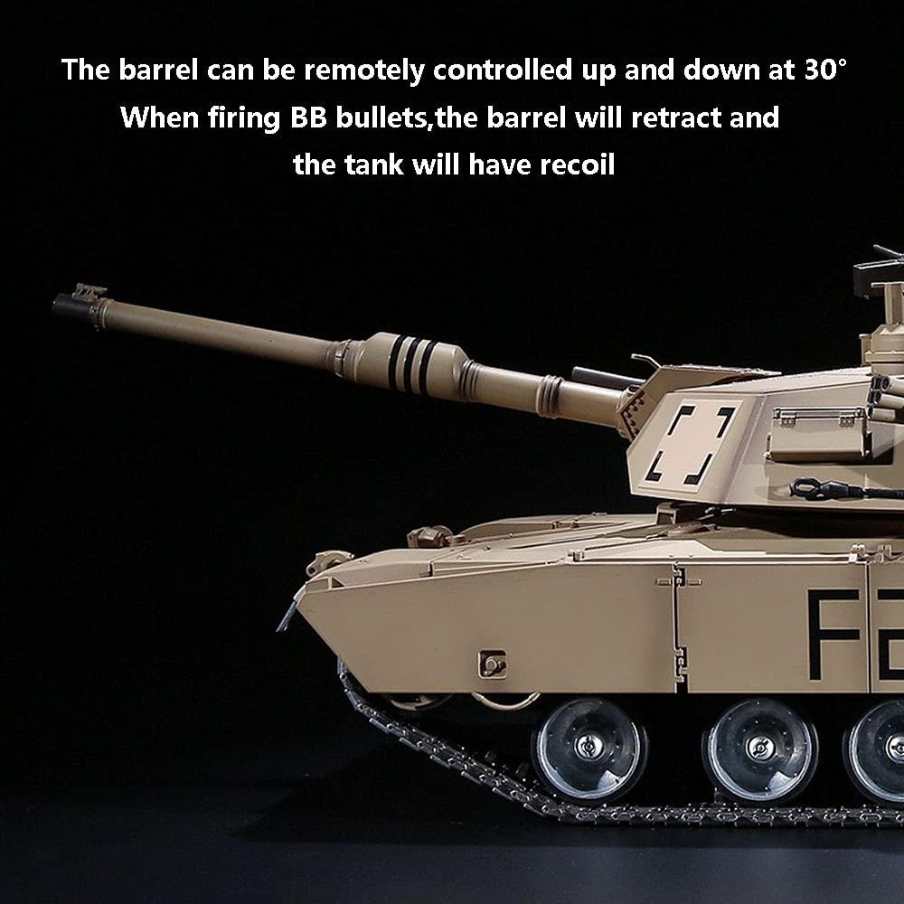 Siiykic RC Tank U.S. Army M1A2 Abrams Main Battle Tank 2.4Ghz 1/16 Scale Model Remote Control Tank The Latest 7.0 System Simulate Sound Effects and Smoke Shooting bb Bullets and Infrared Battle