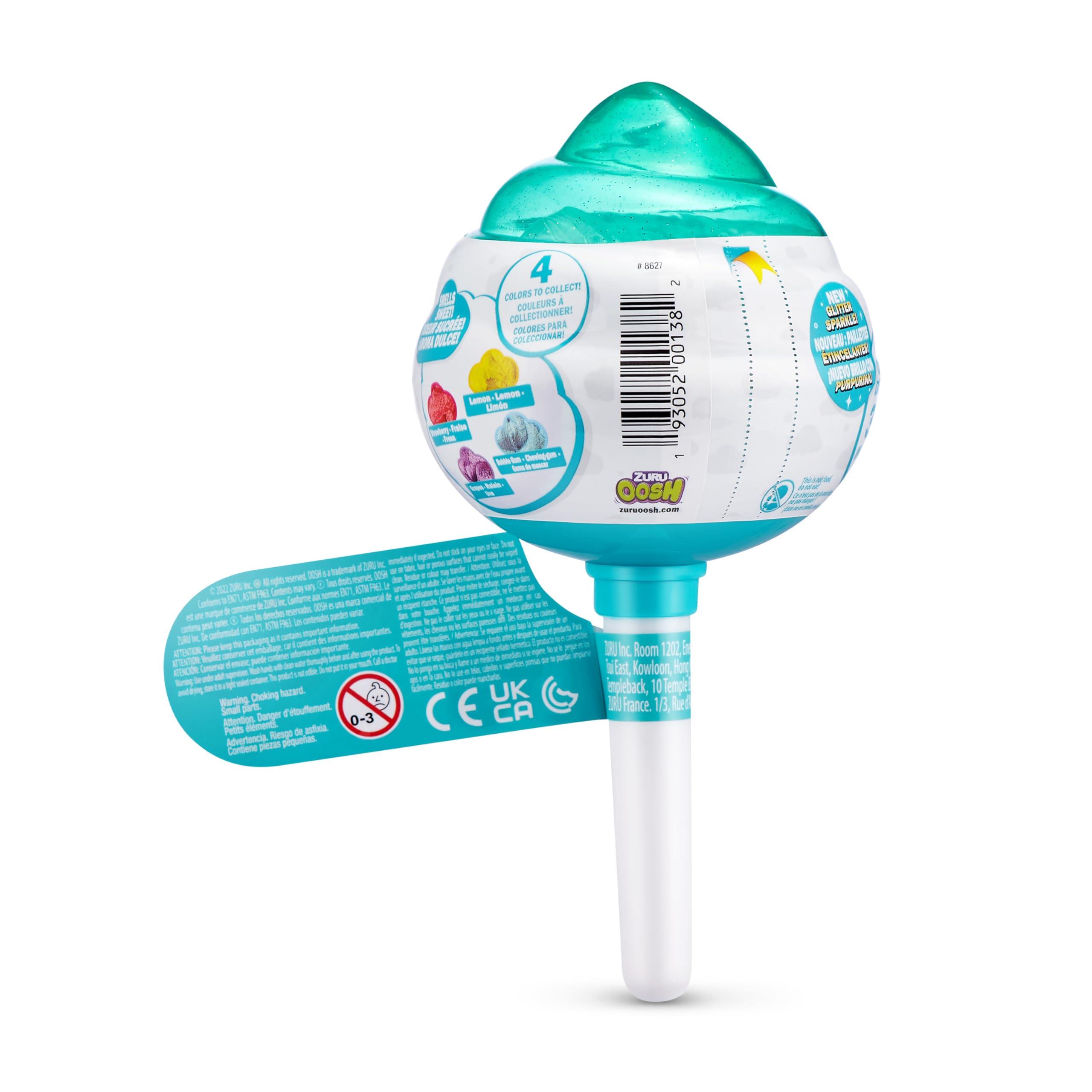 ZURU Oosh Oosh Slime Cotton Candy Cuties Series 2 by ZURU (Green) Scented, Squishy, Fluffy, Soft, Stretchy, Stress Relief, Party Favors, Non-Stick with Collectible Cutie Slow Rise Toy