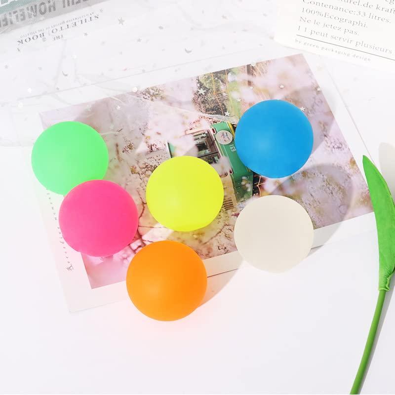Hofimeta Hofimeta 2.4\" Sugar Ball, Slow Rise Squishy Stress Relief Balls Clear Malt Syrup Filled Relaxing Sensory Fidget Squeeze Toy Hand Exercise Balls Gift for Father (White)