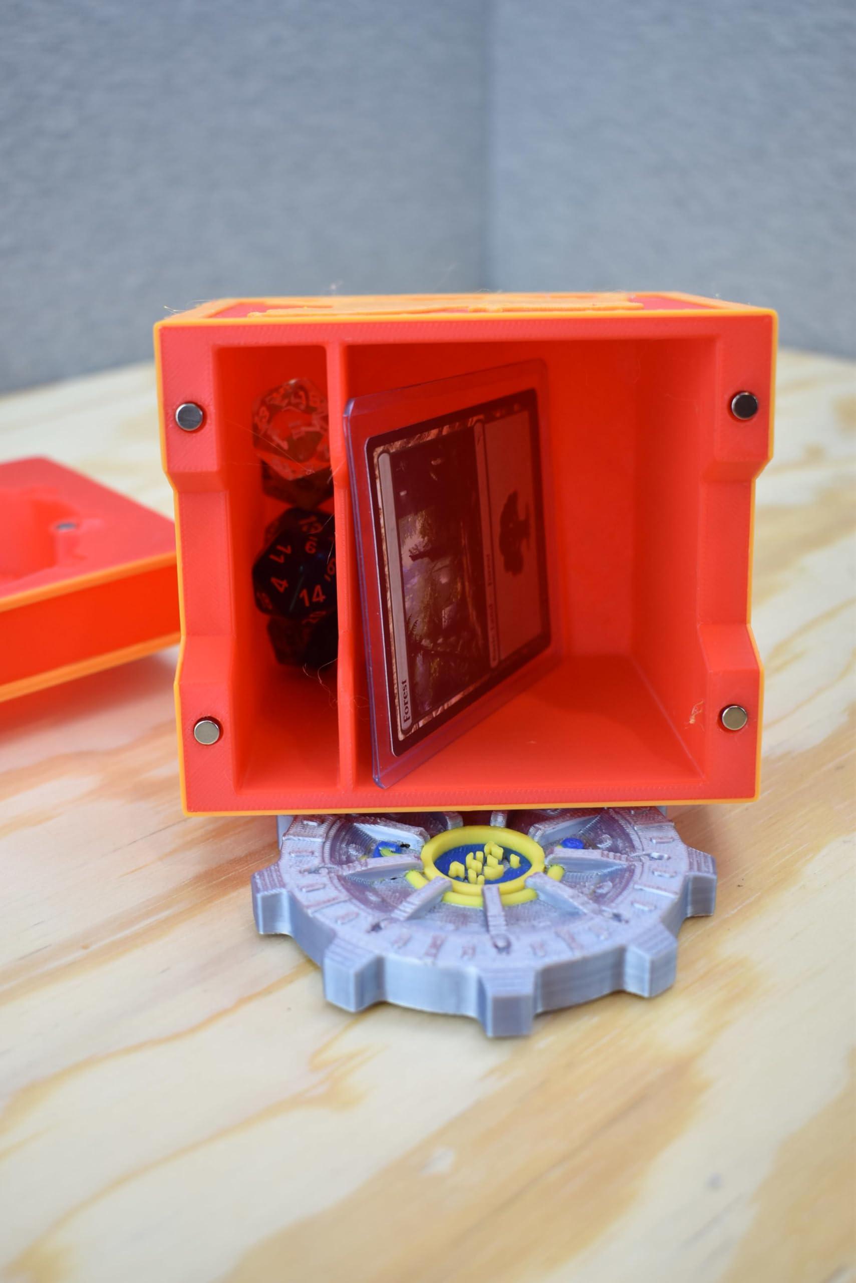 Generic Caesar\'s Legion Deck Box - MTG Deck Box and Dice Holder - Fallout Themed Deck Box - Vault Tec - Brotherhood of Steel (Non Black Wax Finish)