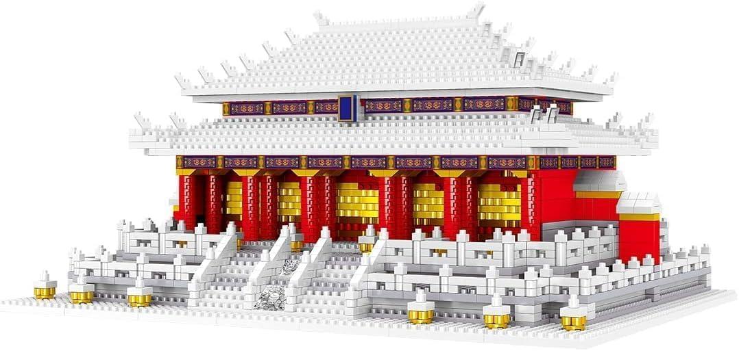 JOMIOD JOMIOD Chinese Architecture Micro Building Blocks Set, 4923 Pieces Hall of Supreme Harmony Building Blocks, World Famous Architecture Collectible Model Building Kit for Adults