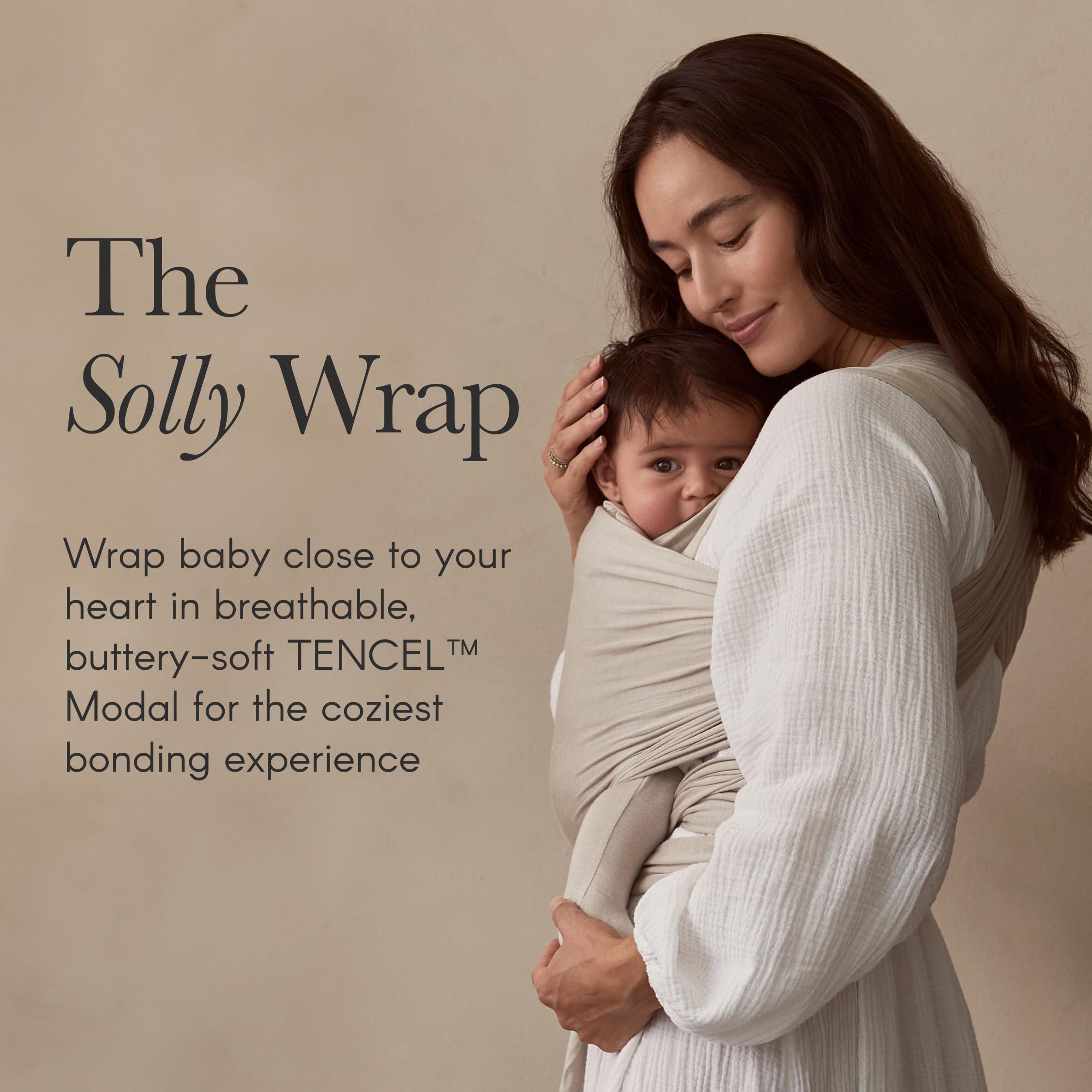 Solly Baby Solly Baby Wrap Carrier, for Newborn to Toddler 8-25 Lbs., Buttery-Soft & Lightweight Fabric, Reduce Crying & Increase Connection, Postpartum Essential, New Mom Gifts, Basil