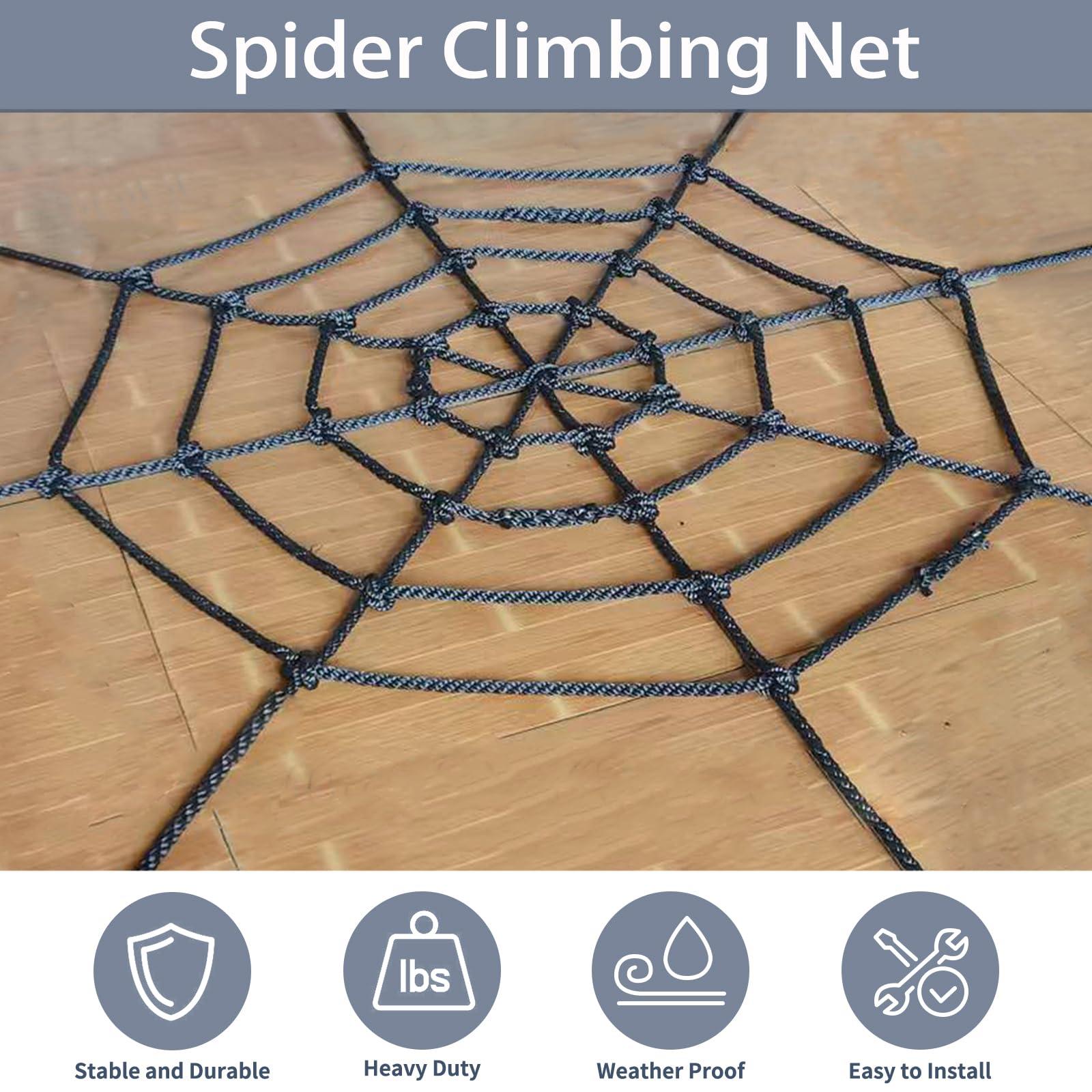 Tongmo Tongmo Climbing Cargo Net, 55ft Spider Climbing Net for Kids, for Playground,Tree House, Backyard, Decoration, Indoor & Outdoor