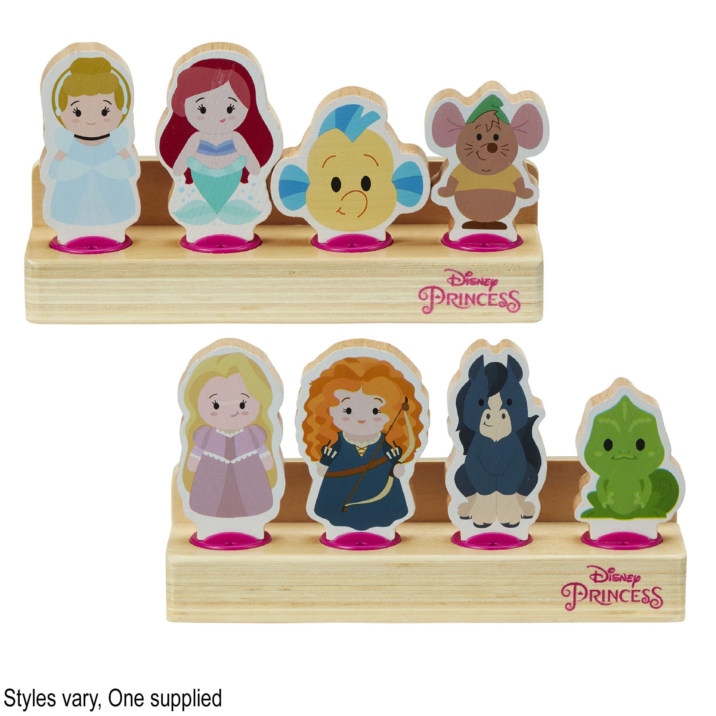 Disney Princess Disney Princess Wooden Princess 4-Figure Set Beautiful Preschool Wooden Toy, Imaginative Play, FSC Certified Sustainable, Gift for 2-5 Year Old