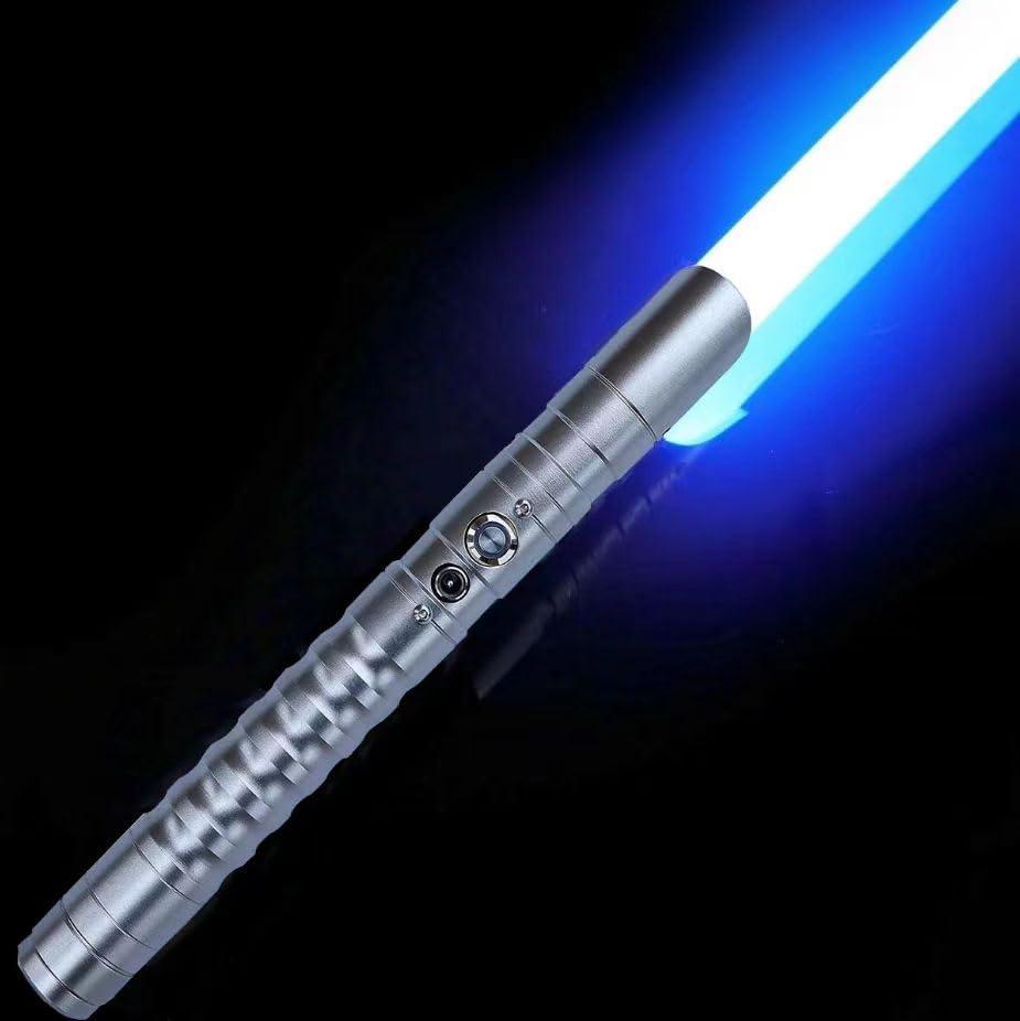 KYBERS KYBERS Basic Series Light Saber with 11 Colors Changeable Metal Hilt RGB Sabre Toy for Kids and Adults (Silver)