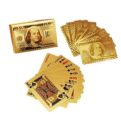 ATB Playing Cards 24K Gold FOIL Newest 100.00 Bill Benjamin Franklin