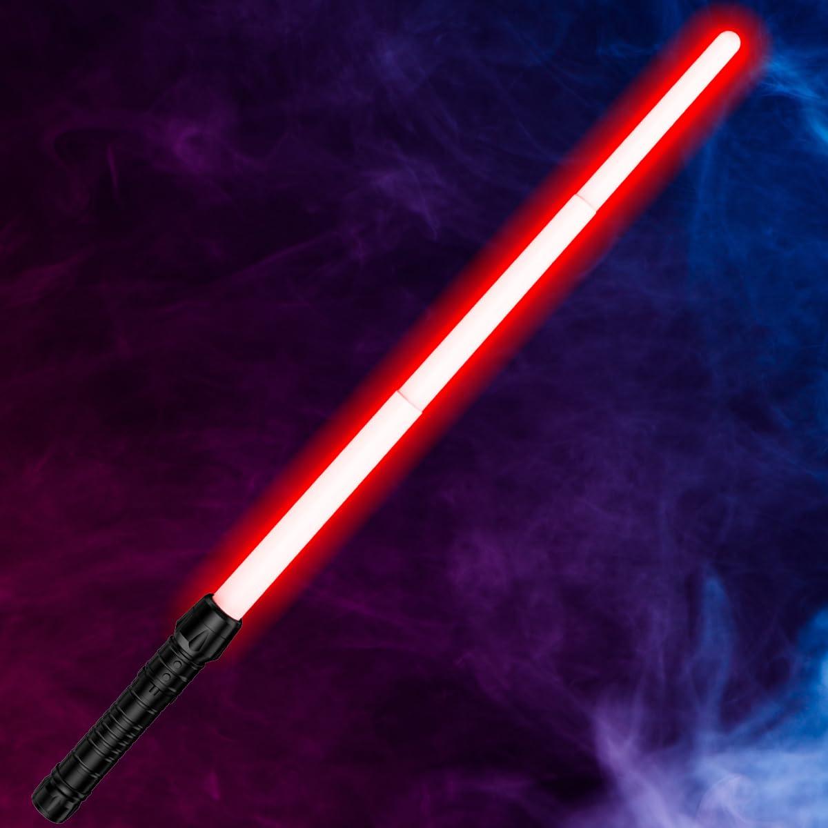 Kenpora Kenpora Light Sabers for Kids, Light Up Saber for Birthday Halloween Party, Telescopic Extendable Light Sword with Motion Sensitive FX Sound for Boys Girls