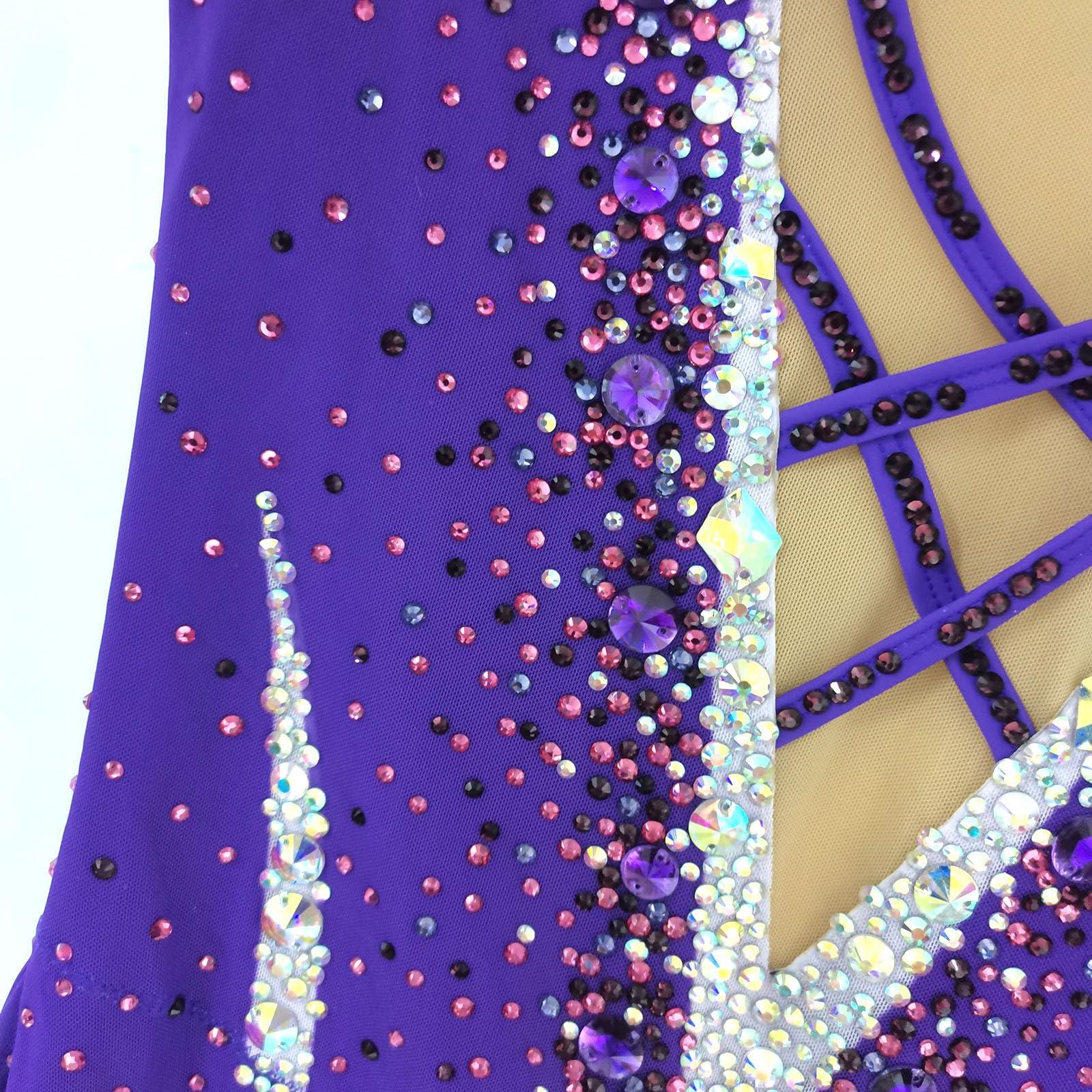 JoyCan JoyCan Girl\'s Purple Artistic Gymnastics Costume for Performance and Competition